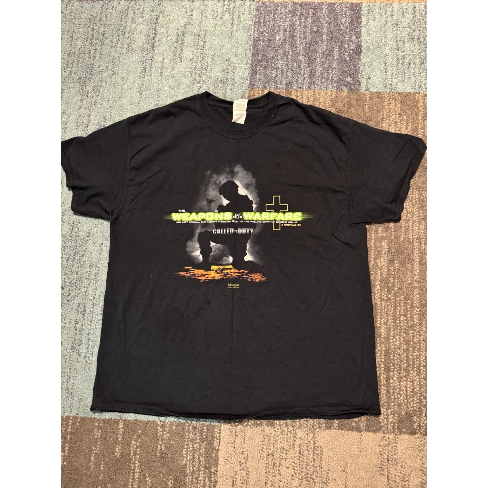 Vintage Call Of Duty The Weapons Of Our Warfare Black 2010 T-shirt XL Men Crew Neck Short Sleeve Logo Size US XL / EU 56 / 4 - 2 Thumbnail
