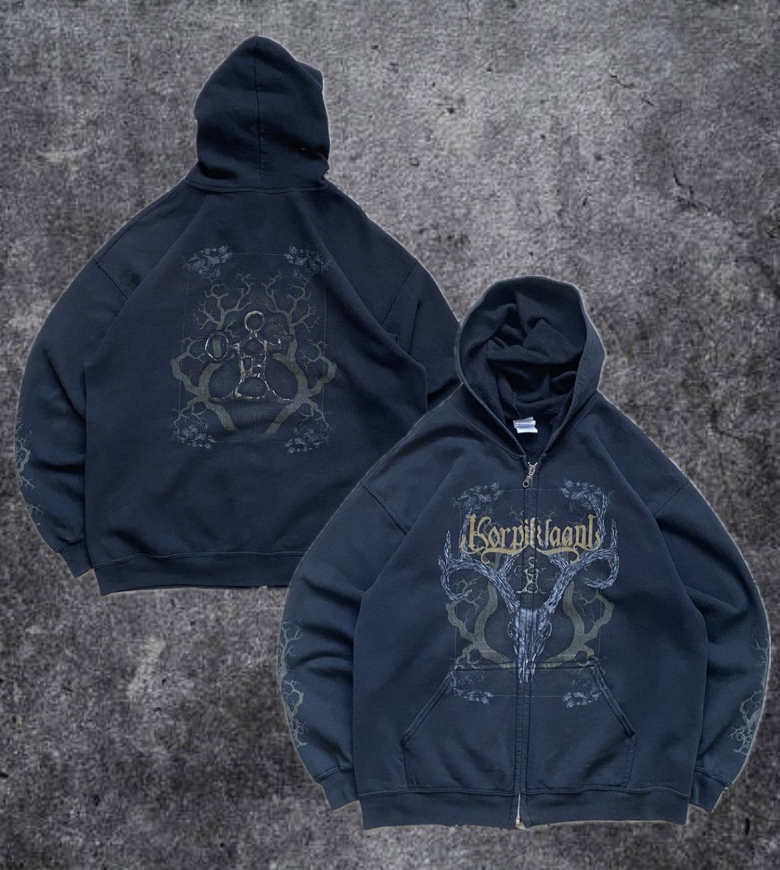Band Tees 🎸 Vintage Korpiklaani rock band hoodie Heavymetall Y2K Size US M / EU 48-50 / 2 - 1 Thumbnail