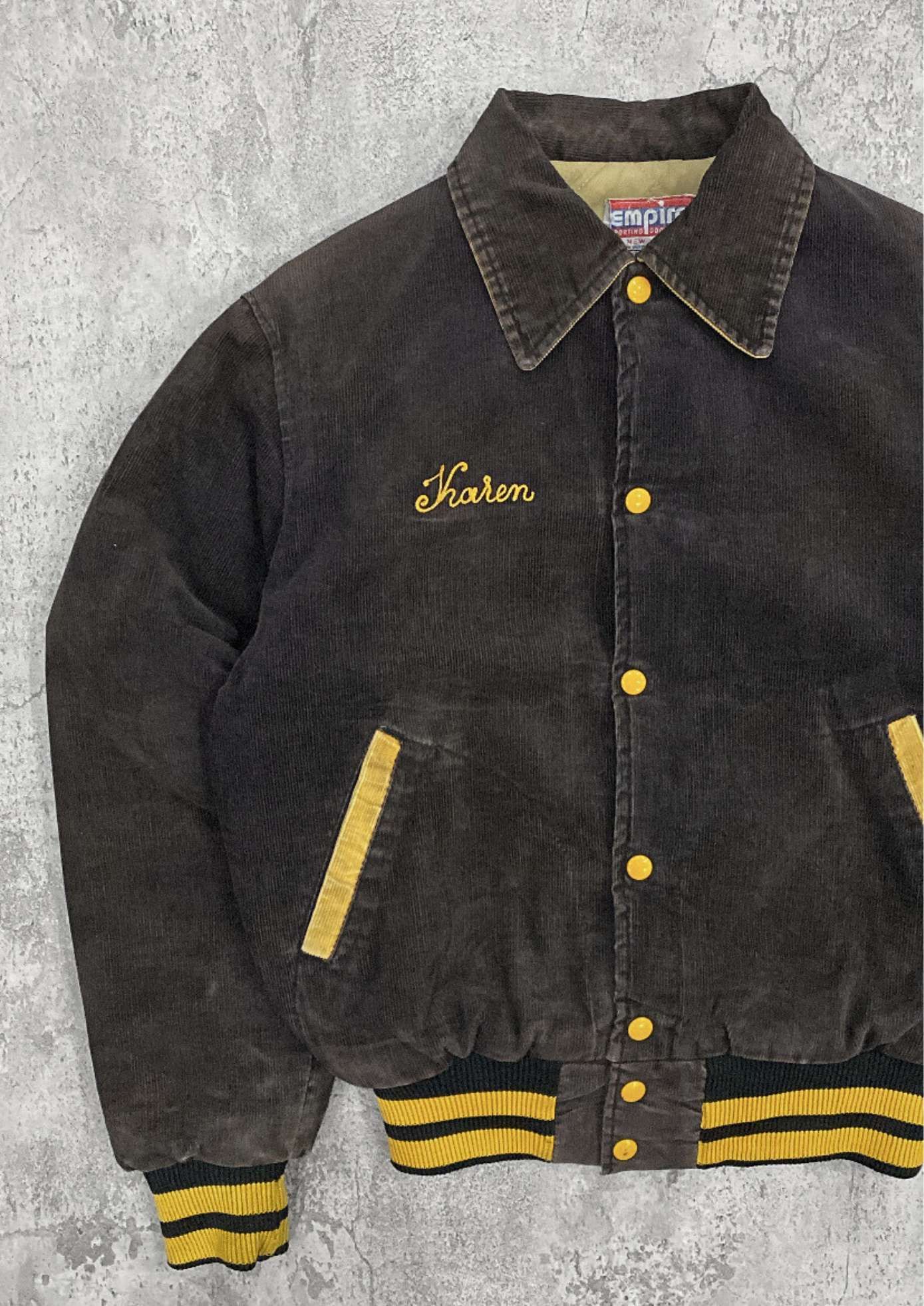 Vintage Vintage Empire Sporting Goods Varsity Dark Brown Jacket Size US M / EU 48-50 / 2 - 2 Thumbnail