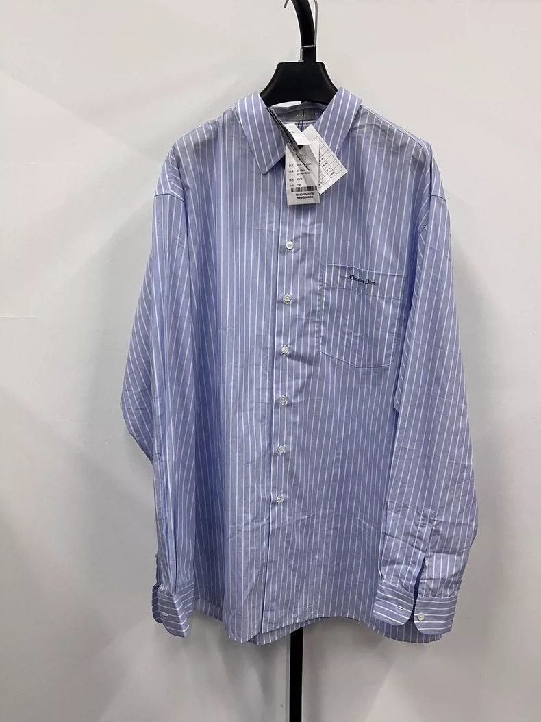 Dior Dior Striped Long Sleeve Button-Up Shirt- DMC Size US M / EU 48-50 / 2 - 1 Thumbnail