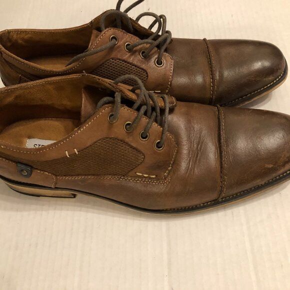 Steve Madden steve Madden men's leather Oxford dress shoes size: 9.5 Size US 9.5 / EU 42-43 - 3 Thumbnail