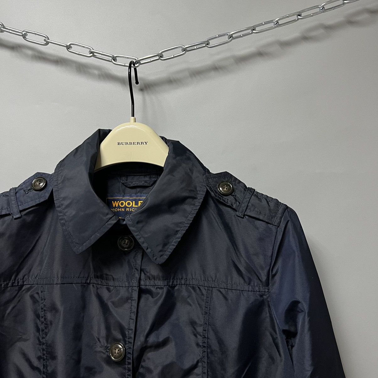 Woolrich Woolen Mills WOOLRICH Trench Coat For Women’s 100% Nylon Navy Size XS / US 0-2 / IT 36-38 - 6 Thumbnail