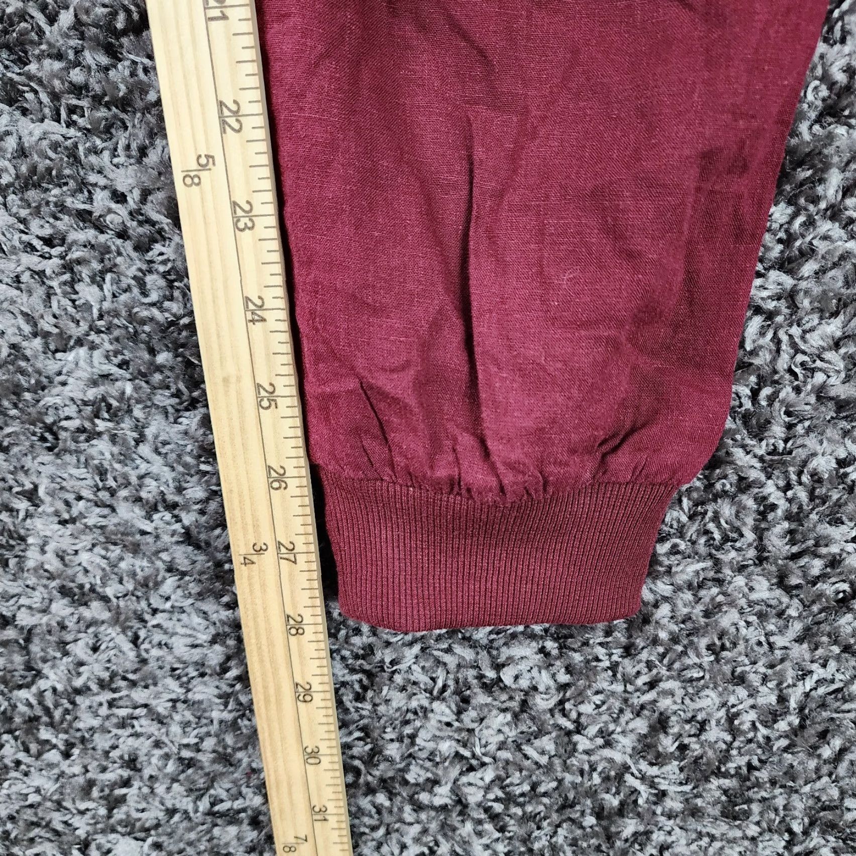 Vintage VINTAGE Seven7 Jogger Pants Womens Size Small Elastic Waist Burgundy Red Utility Pants Womens S Size 28" / US 6 / IT 42 - 6 Thumbnail