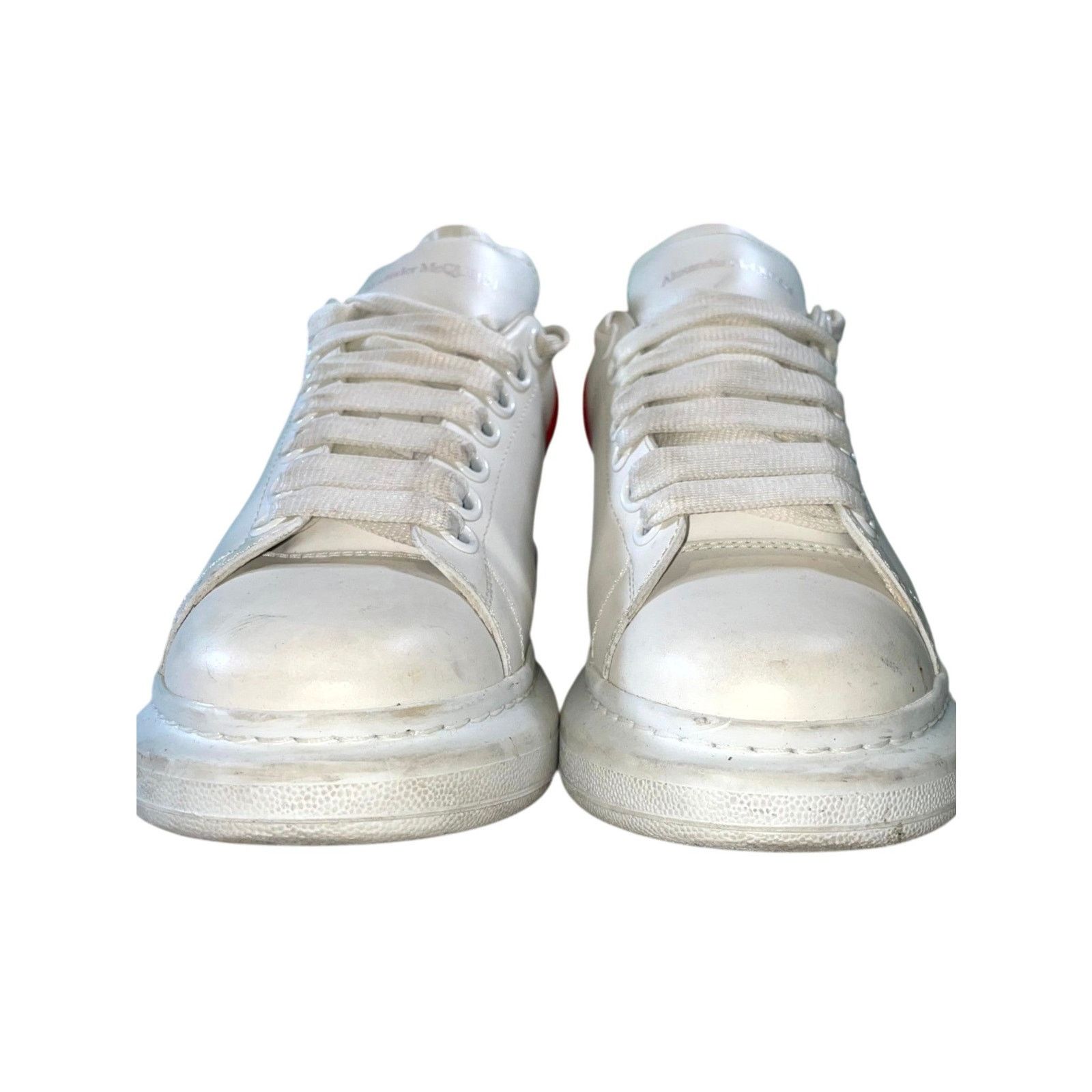 Alexander McQueen Alexander Mcqueen White & Lust Red Sneakers Size US 5 / EU 37 - 3 Thumbnail