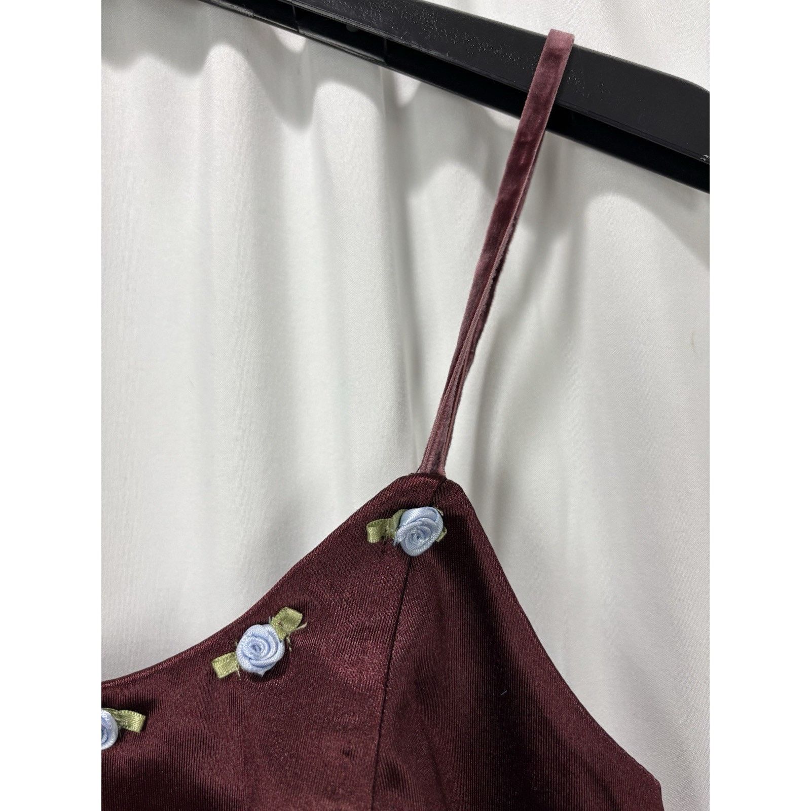 Target Basics Wild Fable Burgundy Silky Corset Tank Top Rosettes XXS Size XXS / US 00 / IT 34 - 2 Thumbnail