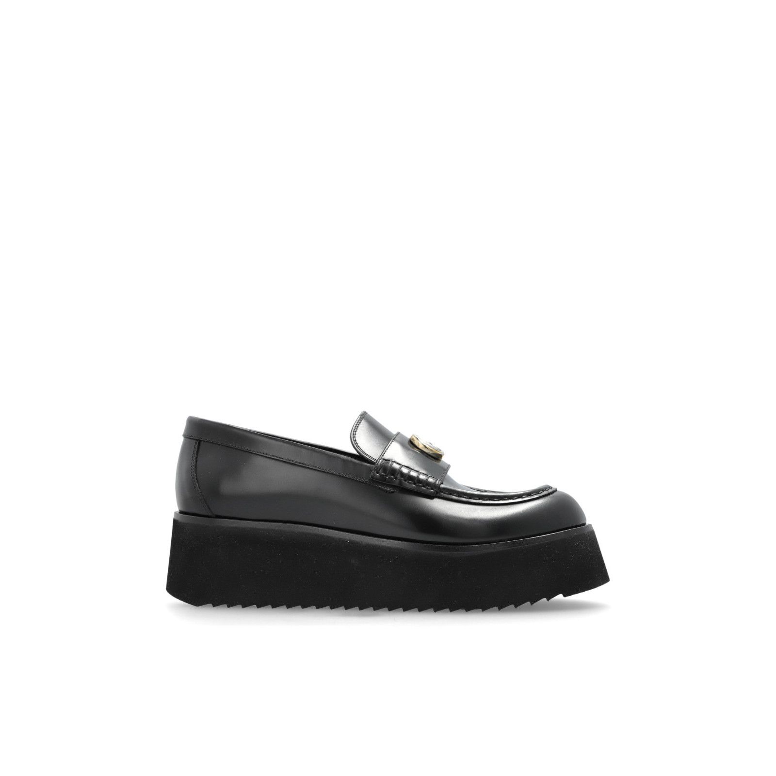 Gucci GUCCI Interlocking G Black Leather Platform Loafers New & Au Size US 11 / IT 41 - 1 Thumbnail