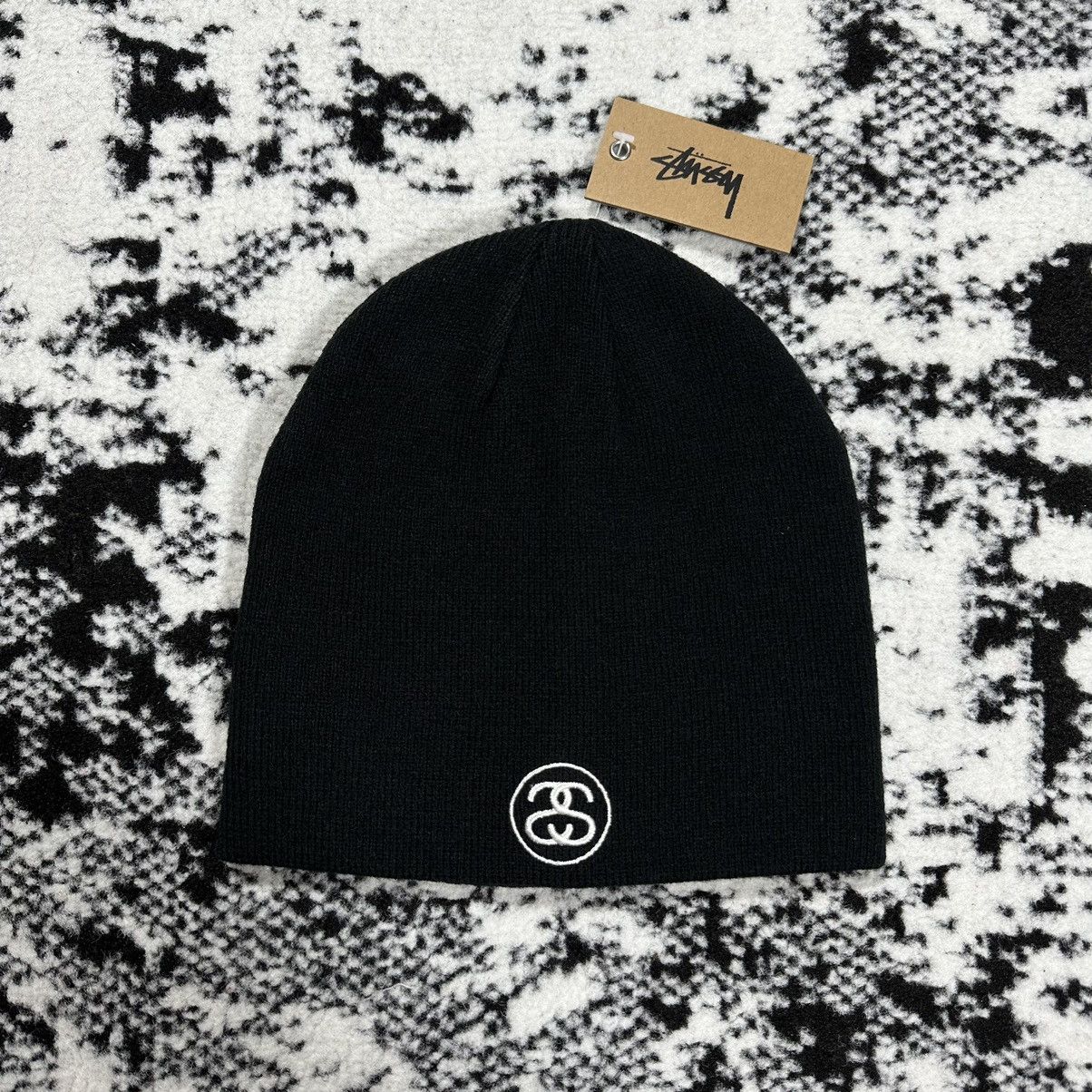 Streetwear × Stussy × Vintage Rare Stussy Small SS link Skullcap - Black |  Grailed