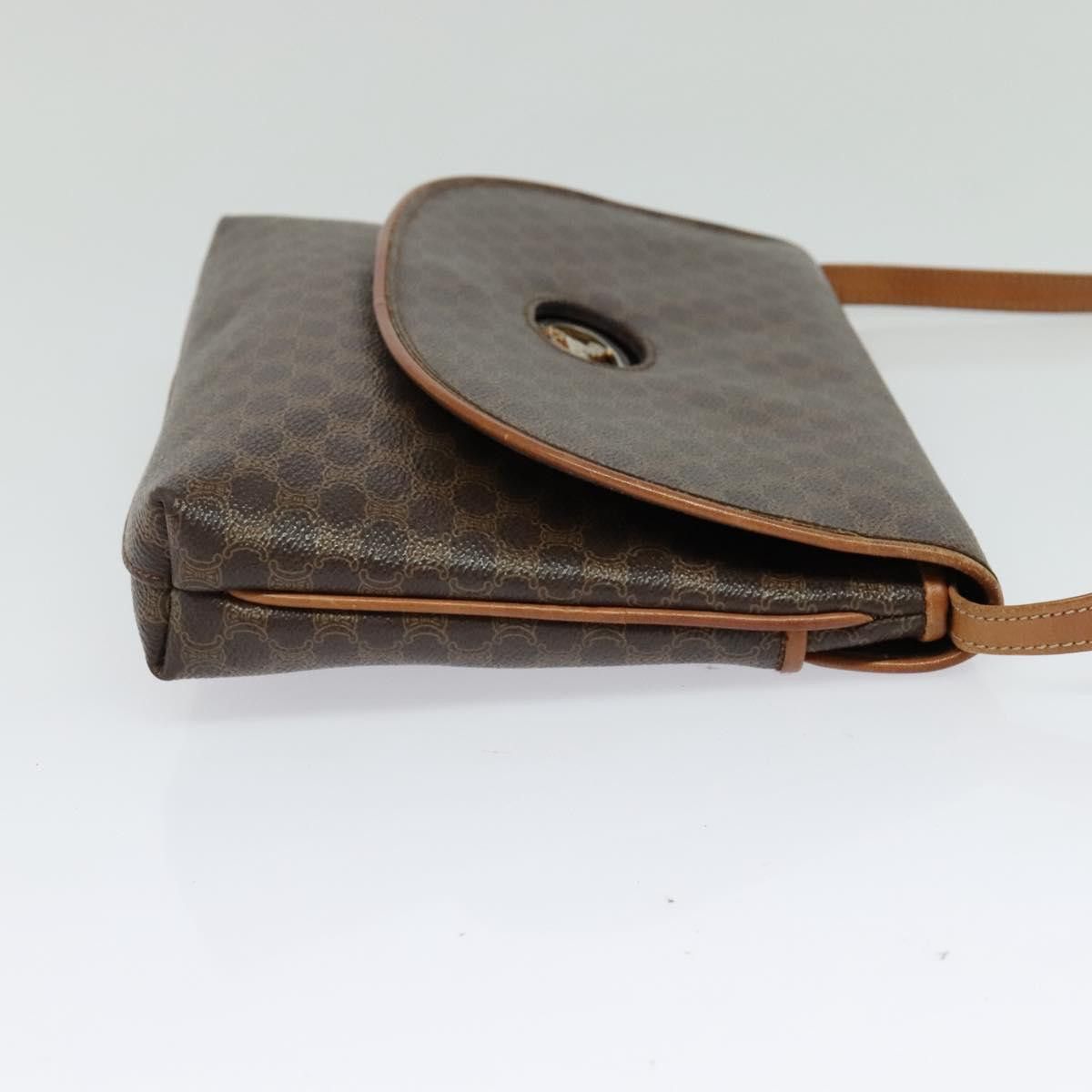 Celine CELINE Macadam Canvas Shoulder Bag Pvc Leather Brown Gold Size ONE SIZE - 5 Thumbnail