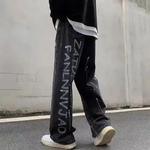 Japanese Brand Bandana Patchwork Straight Leg Baggy Jeans Size US 30 / EU 46 - 3 Thumbnail