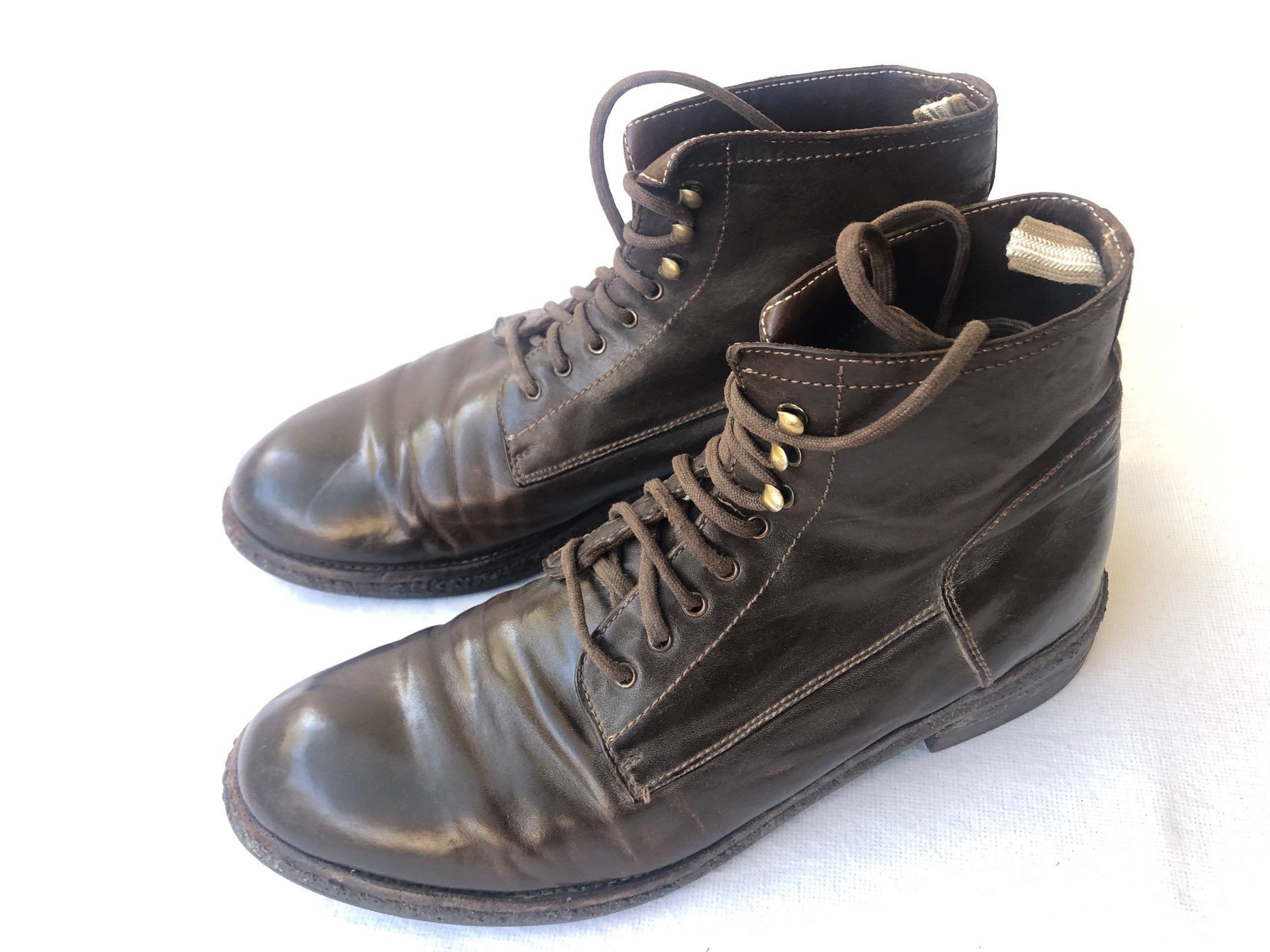 Officine Creative Officine Creative Brown Leather Men's Lace Up Boots Size US 9 / EU 42 - 1 Thumbnail