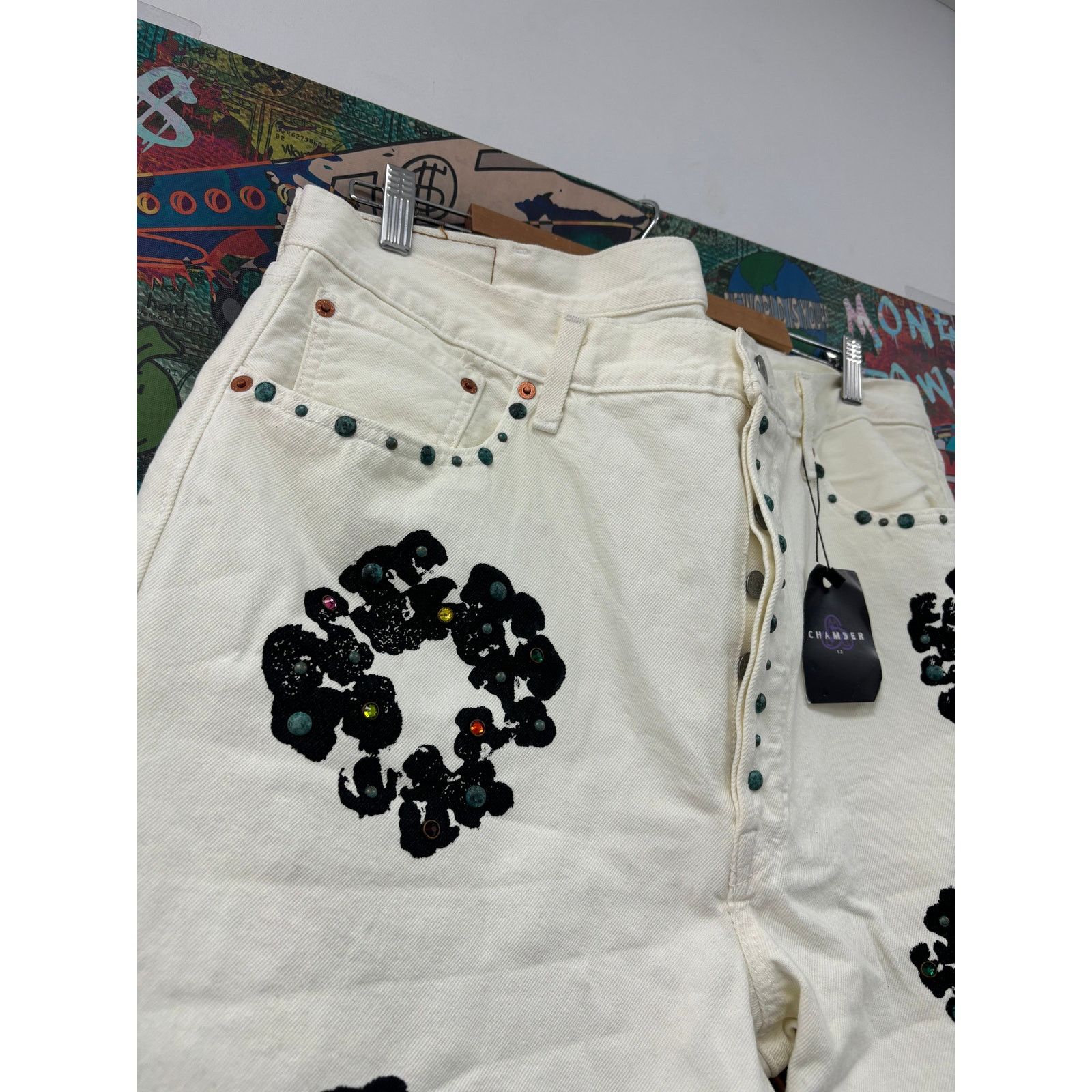 DENIM TEARS Denim Tears Studded Jeans White New 40 Size US 40 / EU 56 - 3 Thumbnail