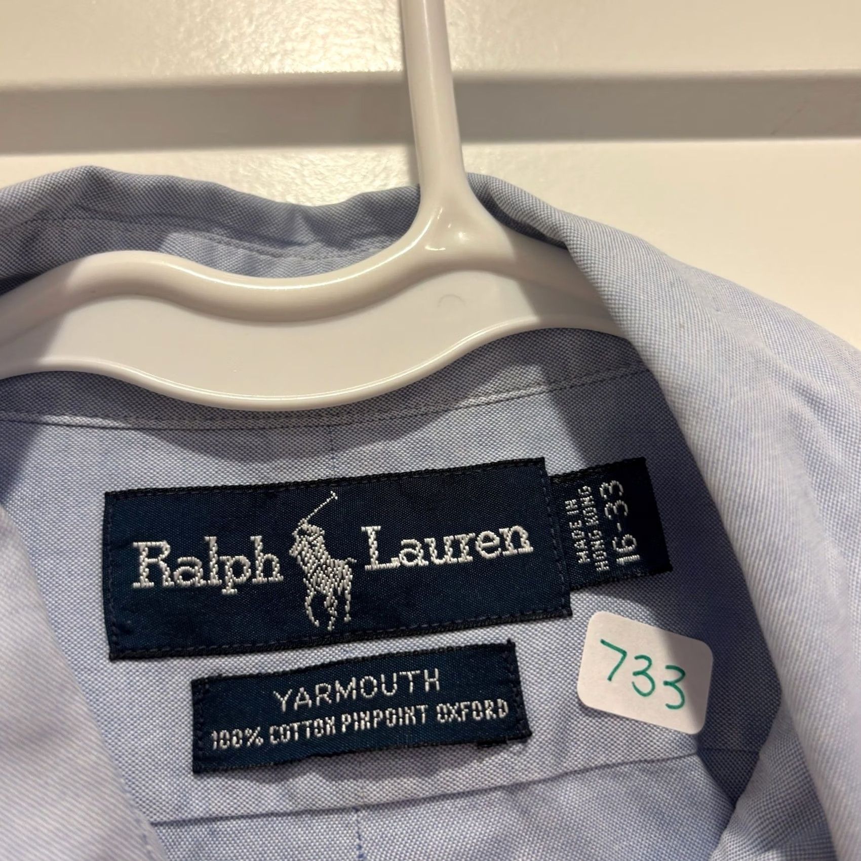 Ralph Lauren Ralph Lauren Mens Light Blue Pinpoint Oxford Button Down Shirt 16-33 Size US L / EU 52-54 / 3 - 2 Thumbnail