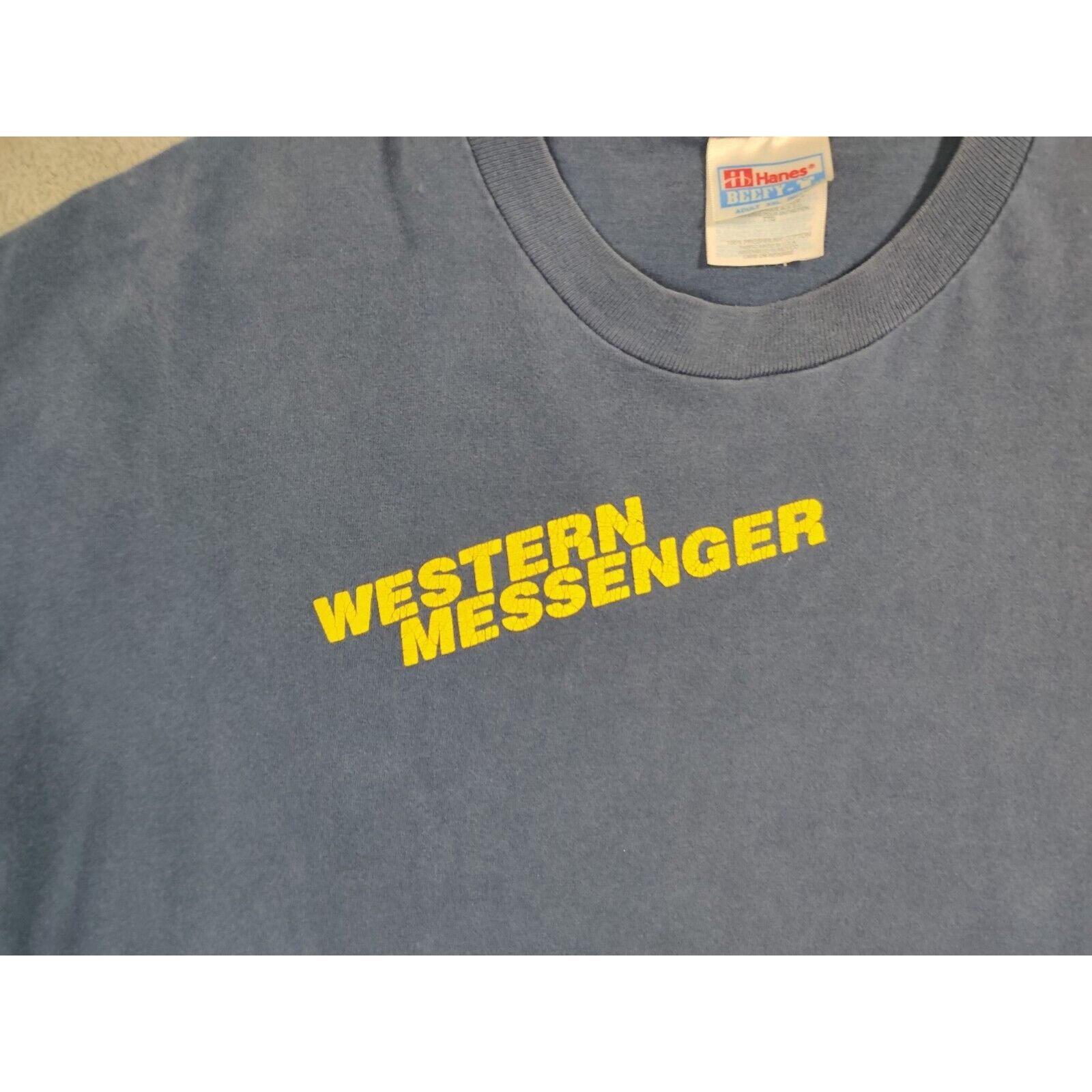 Jerzees VINTAGE Courier Shirt Adult Mens Western Messenger Size US XXL / EU 58 / 5 - 2 Thumbnail