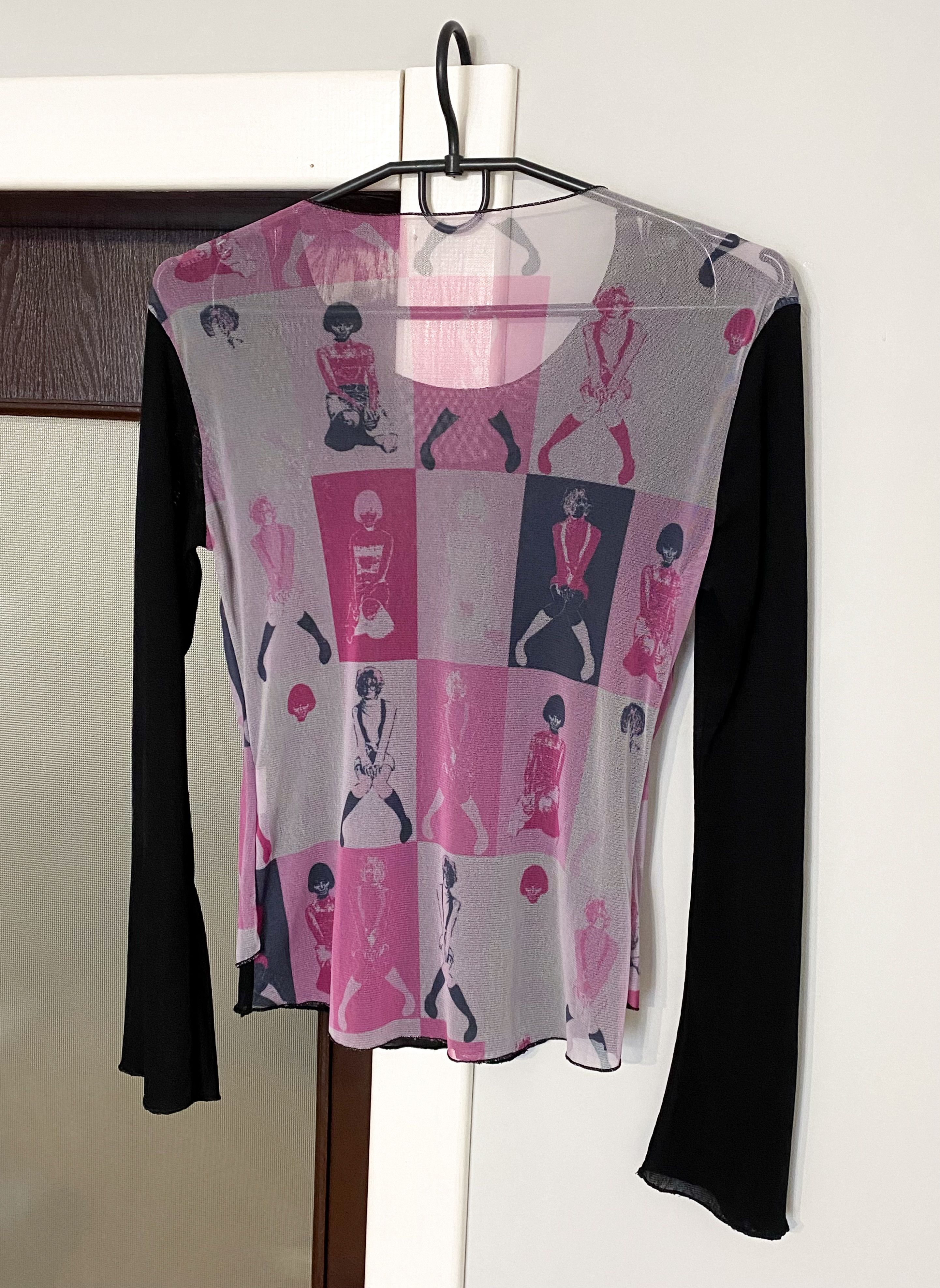 Japanese Brand Vintage Mesh Long Sleeve Top Gaultier Style Size M / US 6-8 / IT 42-44 - 6 Thumbnail