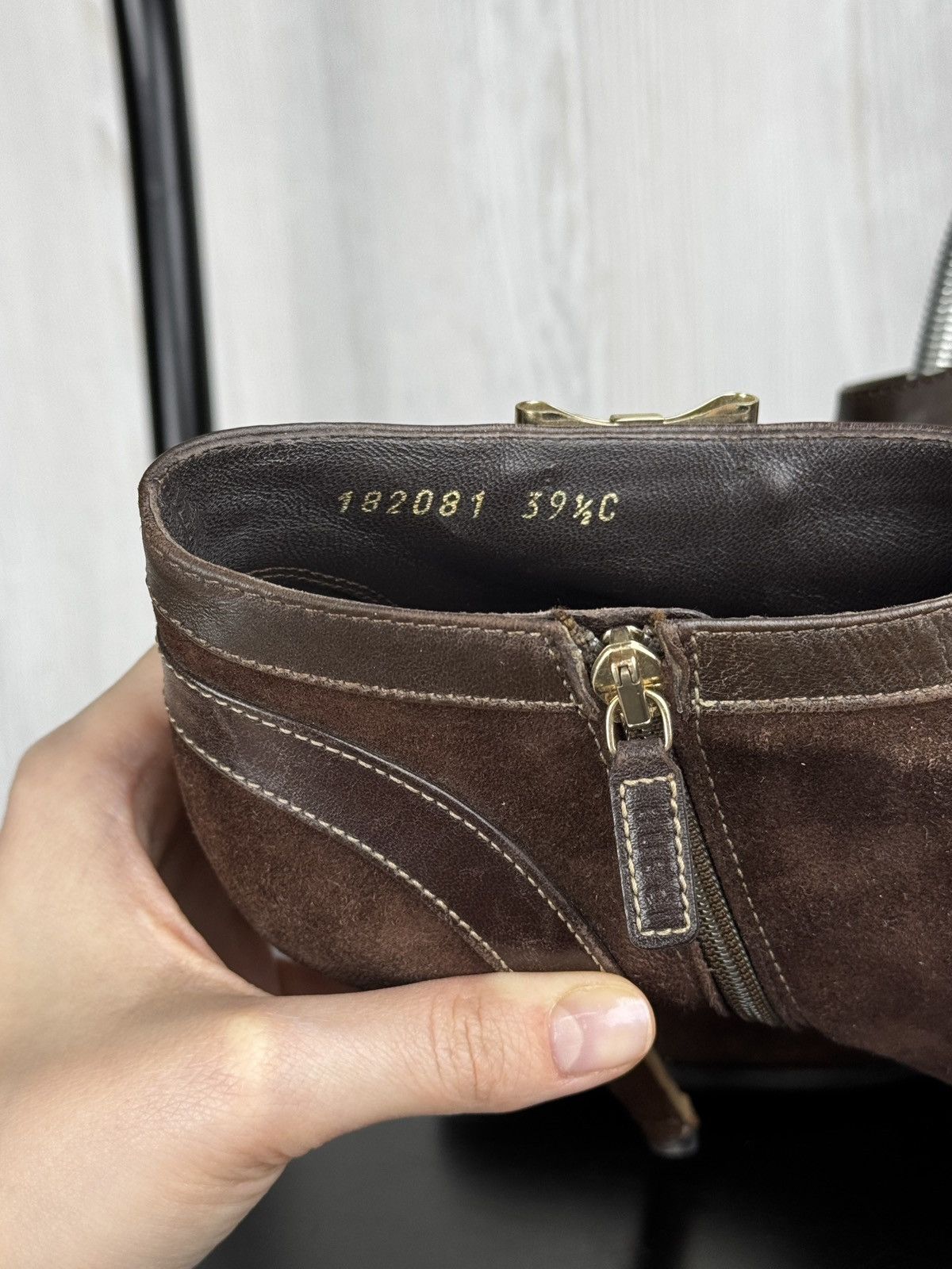 Gucci Gucci Interlocking G Logo Brown Suede Leather Heels Boots Size US 9.5 / IT 39.5 - 18 Thumbnail