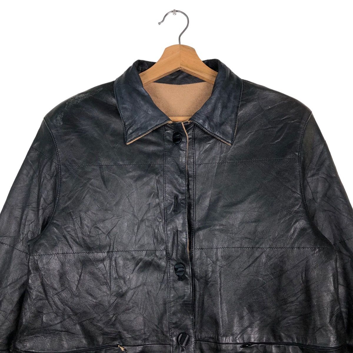 Japanese Brand Cropped Biker Racer Leather Jacket Donna Japan Issey Miyake Size US M / EU 48-50 / 2 - 3 Thumbnail