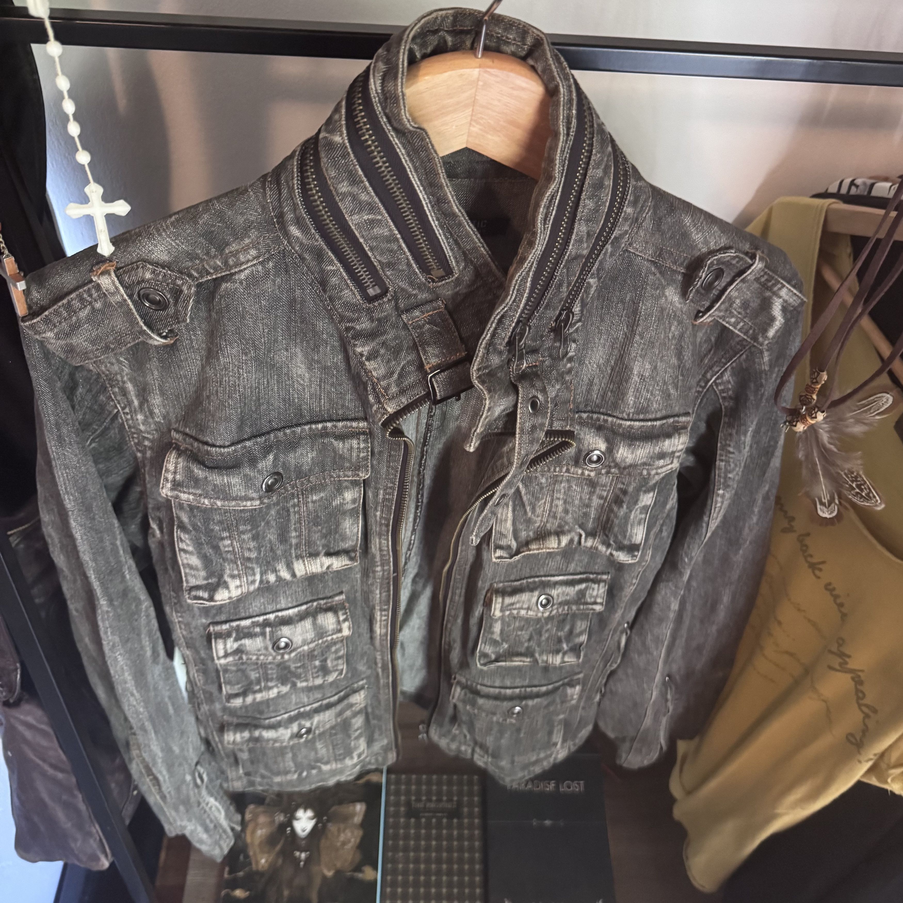In The Attic In The Attic Apocalypse Style Mud Wash Denim Jacket Size US L / EU 52-54 / 3 - 2 Thumbnail