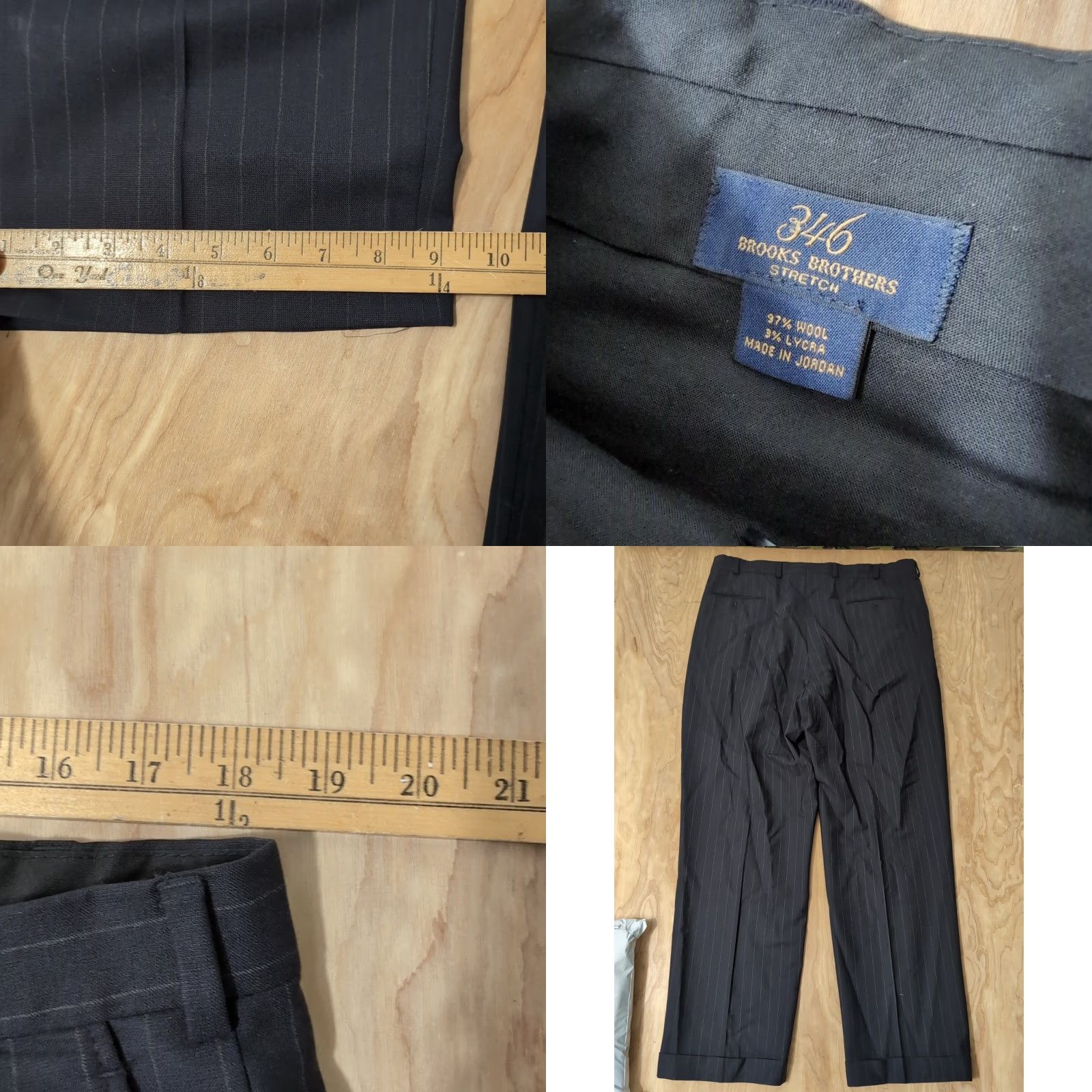 Brooks Brothers BROOKS BROTHERS 346 STRETCH NAVY BLUE PINSTRIPED 2 BUTTON BLAZER MENS SIZE 43R Size 46R - 9 Thumbnail