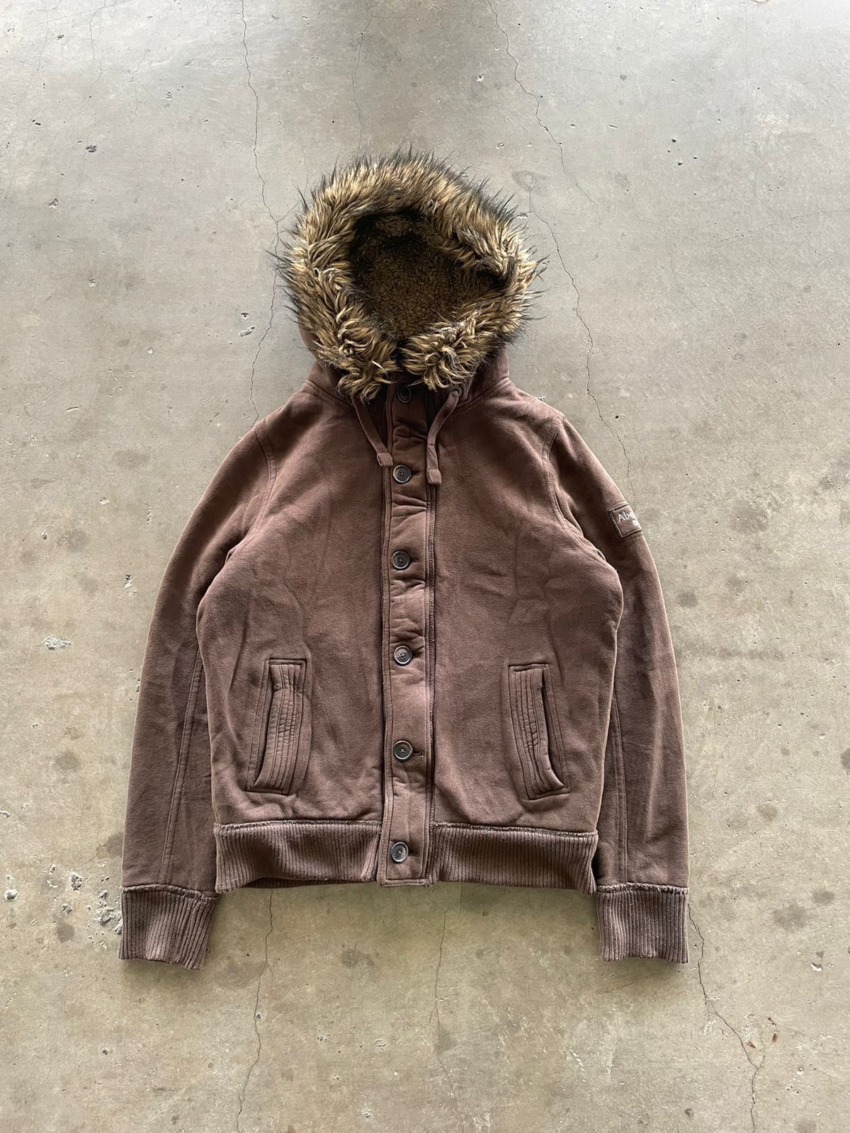 Abercrombie & Fitch Y2k Abercrombie & Fitch Fur Hoodie Brown Size US XL / EU 56 / 4 - 1 Thumbnail