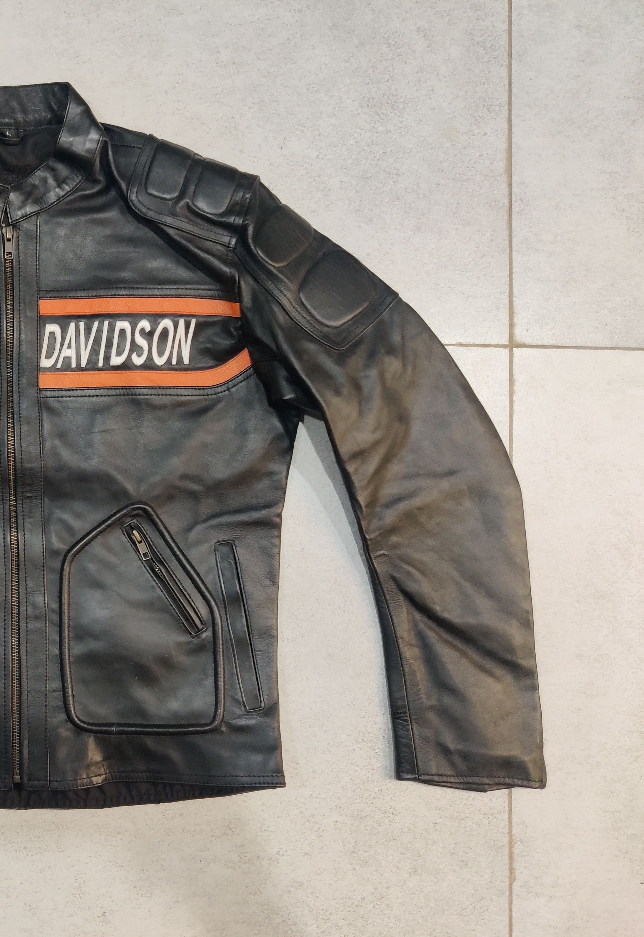 Harley Davidson Harley Davidson Vintage Leather Jacket Size US L / EU 52-54 / 3 - 6 Thumbnail