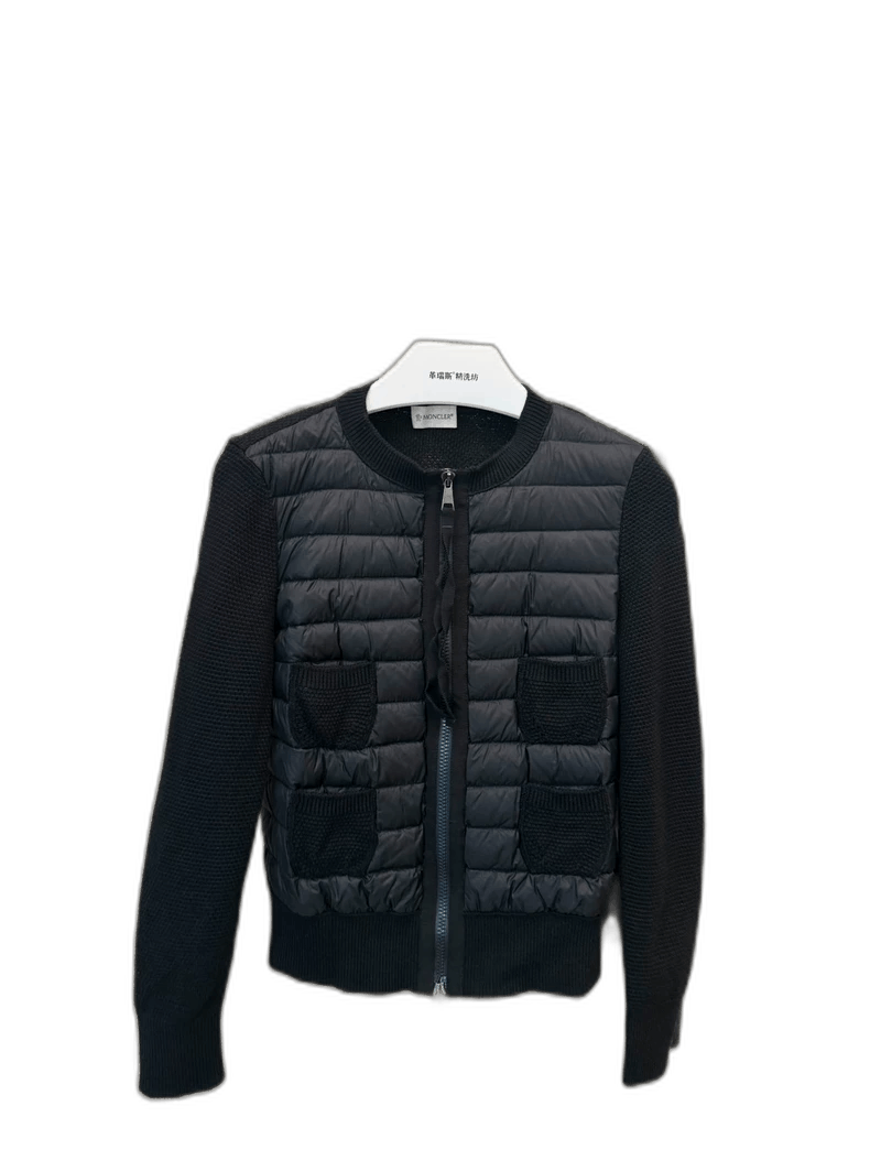 Moncler Moncler Black Padded Knit Sweater Size XS-yf Size US XS / EU 42 / 0 - 1 Thumbnail
