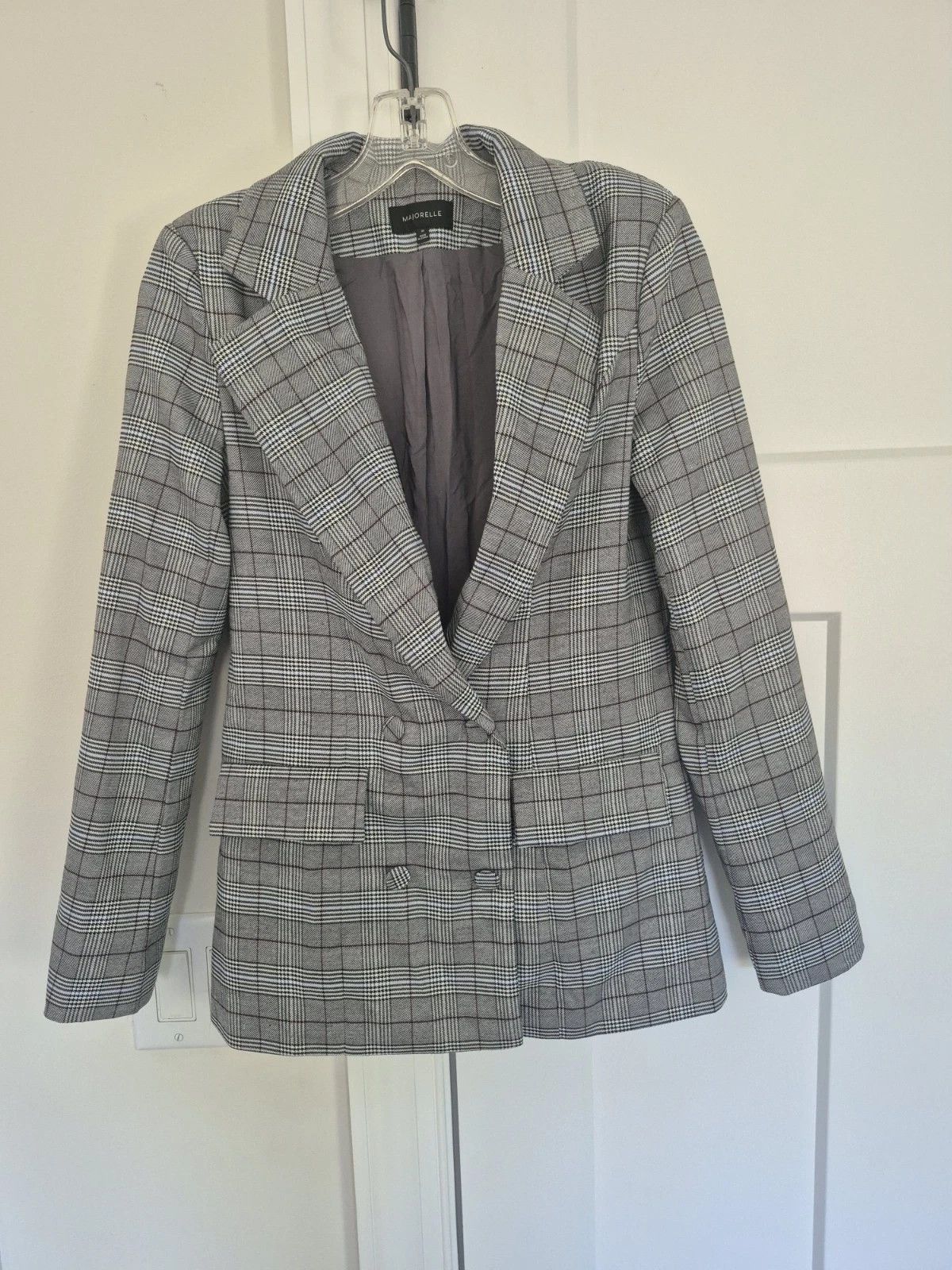 REVOLVE Majorelle Rhea Blazer Plaid Double Breasted Jacket Size XS Size XS / US 0-2 / IT 36-38 - 9 Thumbnail