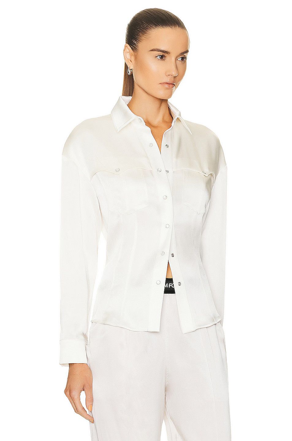 Tom Ford o1w1db10225 CAD026 Shirt in White Size S / US 4 / IT 40 - 2 Thumbnail