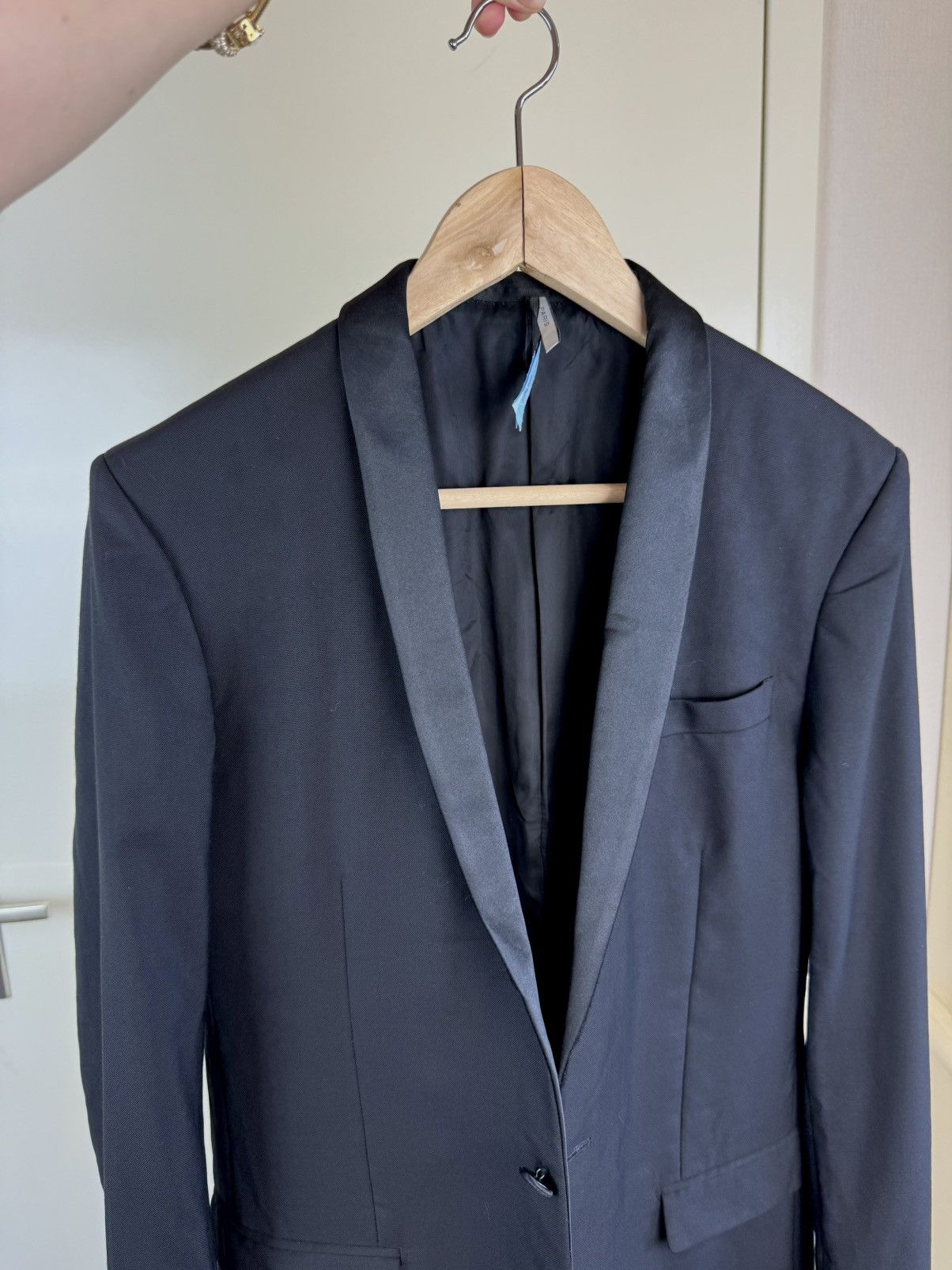 Dior Dior unisex black wool blazer tuxedo jacket one button IT46 Size 46R - 24 Thumbnail