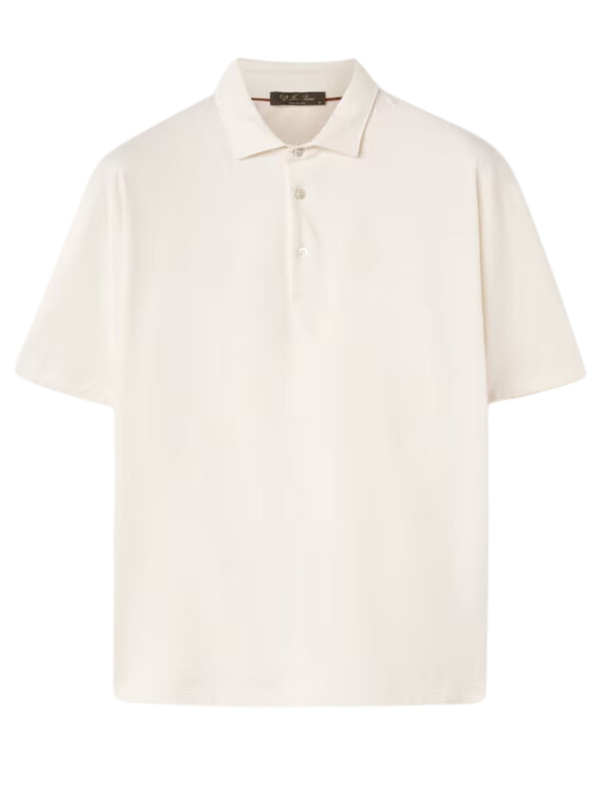 Loro Piana o1w1db10125 FAN8036 Assabu Polo Shirt in White Size US L / EU 52-54 / 3 - 1 Thumbnail