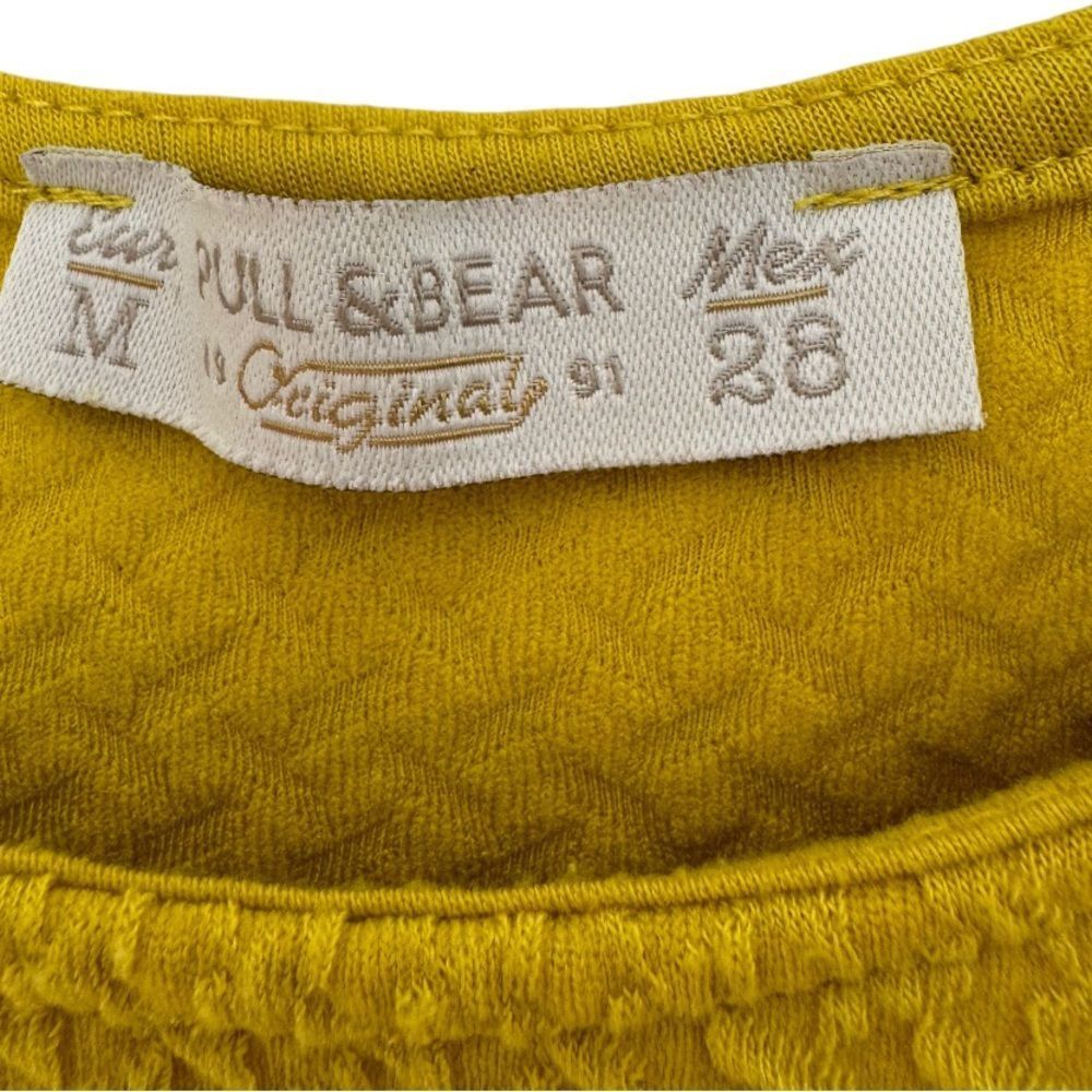 Other Pull & Bear SZ M yellow textured bodycon dress Size M / US 6-8 / IT 42-44 - 3 Thumbnail