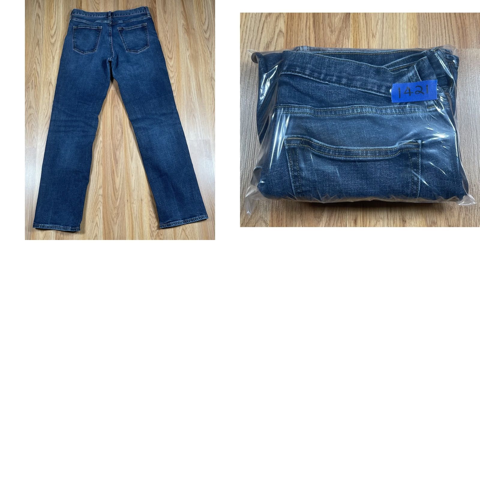 Old Navy Old Navy Jeans Mens 32Wx34L Loose Straight Leg Cotton Blend Denim Blue Jeans Mens Regular 32 Blue Straight 5-Pocket Denim Size US 32 / EU 48 - 9 Thumbnail