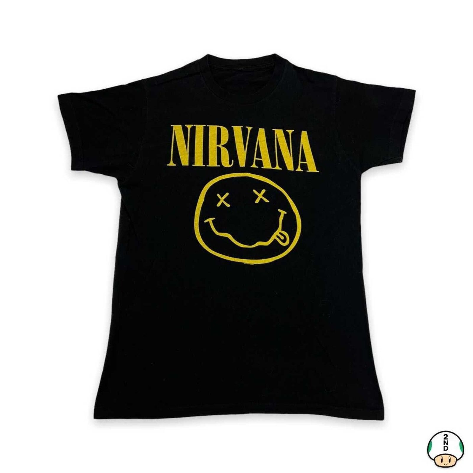 Nirvana × Vintage 2014 Nirvana Shirt Smiley Face Graphic Short Sleeve Band Tee Size US S / EU 44-46 / 1 - 1 Thumbnail