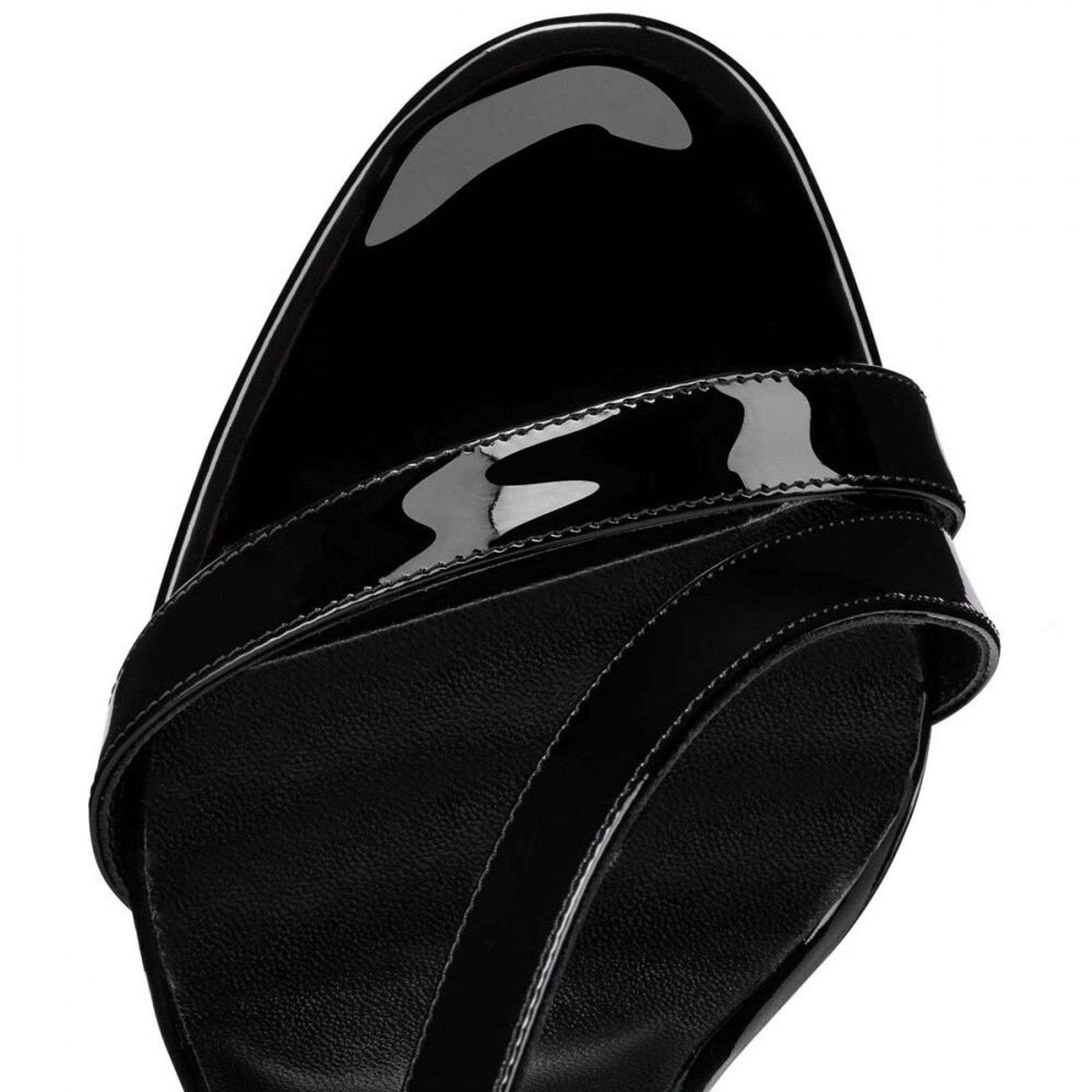 Christian Louboutin Astridal 100 Black Patent Ankle Strap Sandal Heel Pump 41 Size US 11 / IT 41 - 6 Thumbnail
