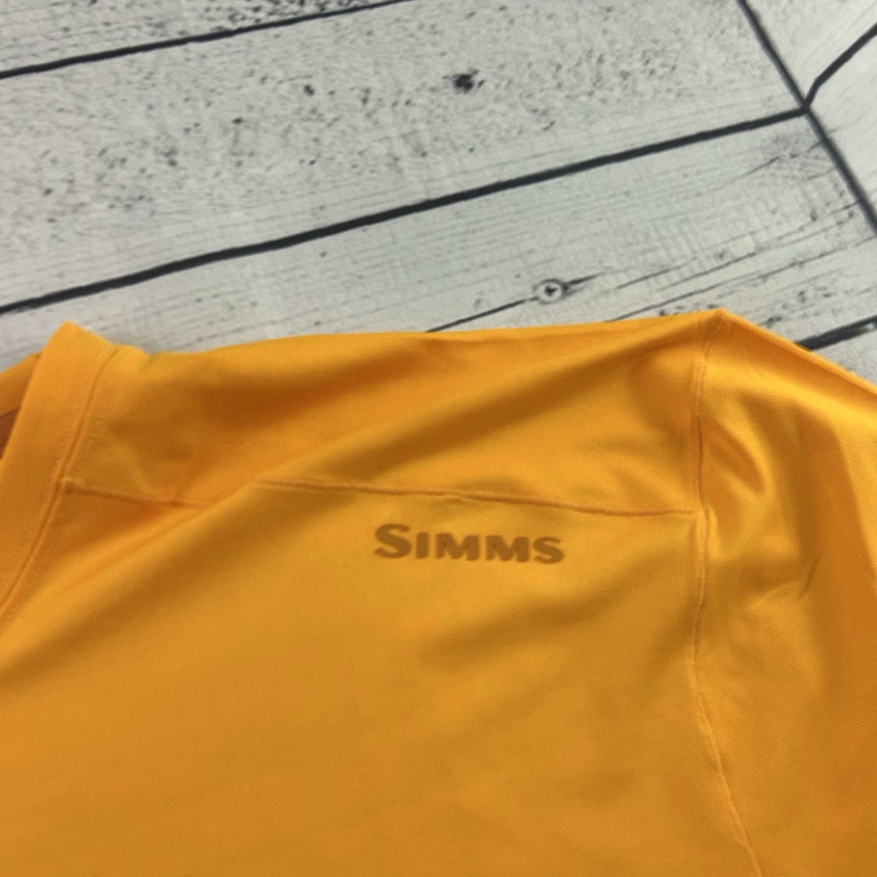 Vintage SIMMS Solarflex Long Sleeve Athletic Fishing Outdoor Shirt Men's XL Yellow Gold Size US XL / EU 56 / 4 - 3 Thumbnail