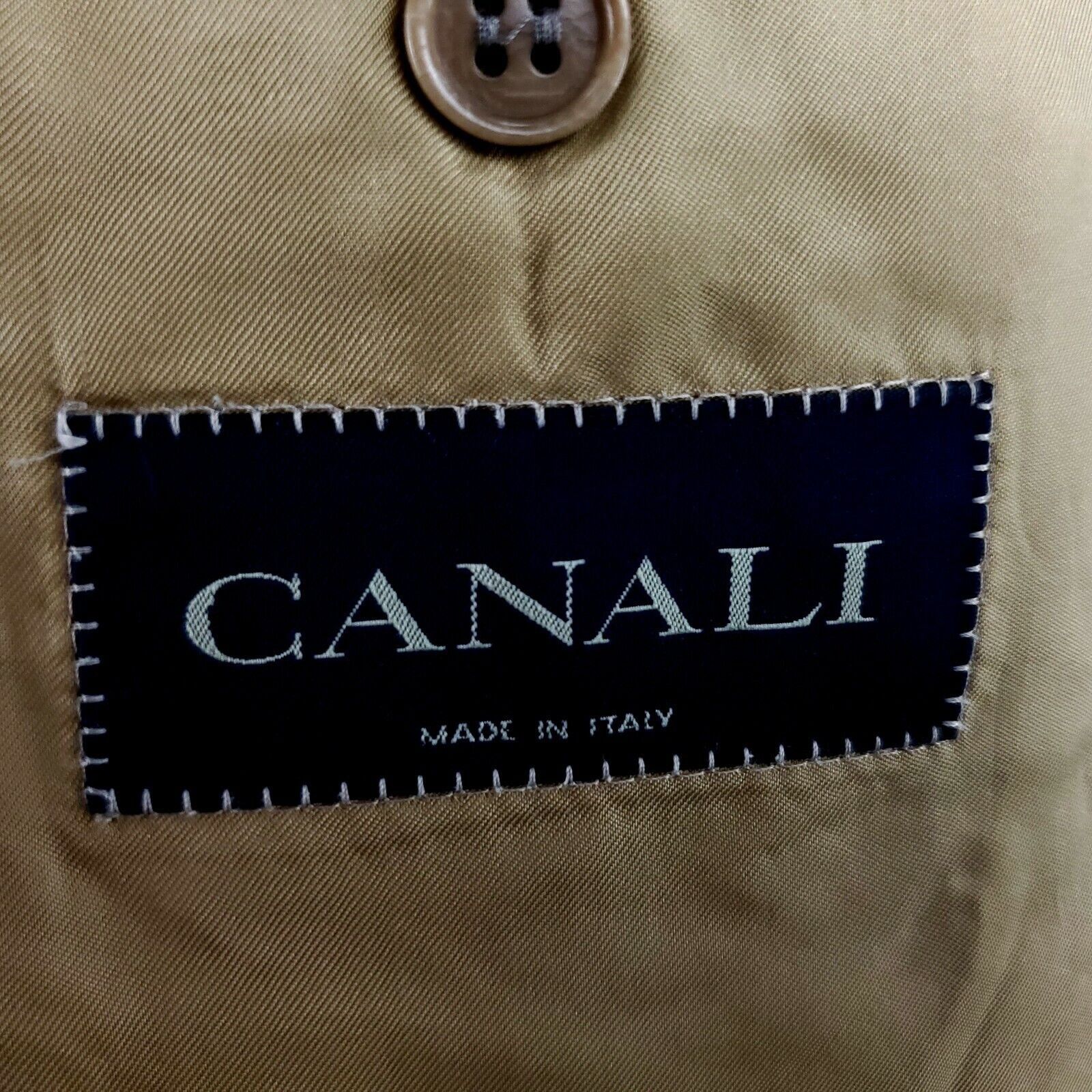 Canali Canali 40L 3 Button Tan Wool Italy Blazer Size 40L - 6 Thumbnail