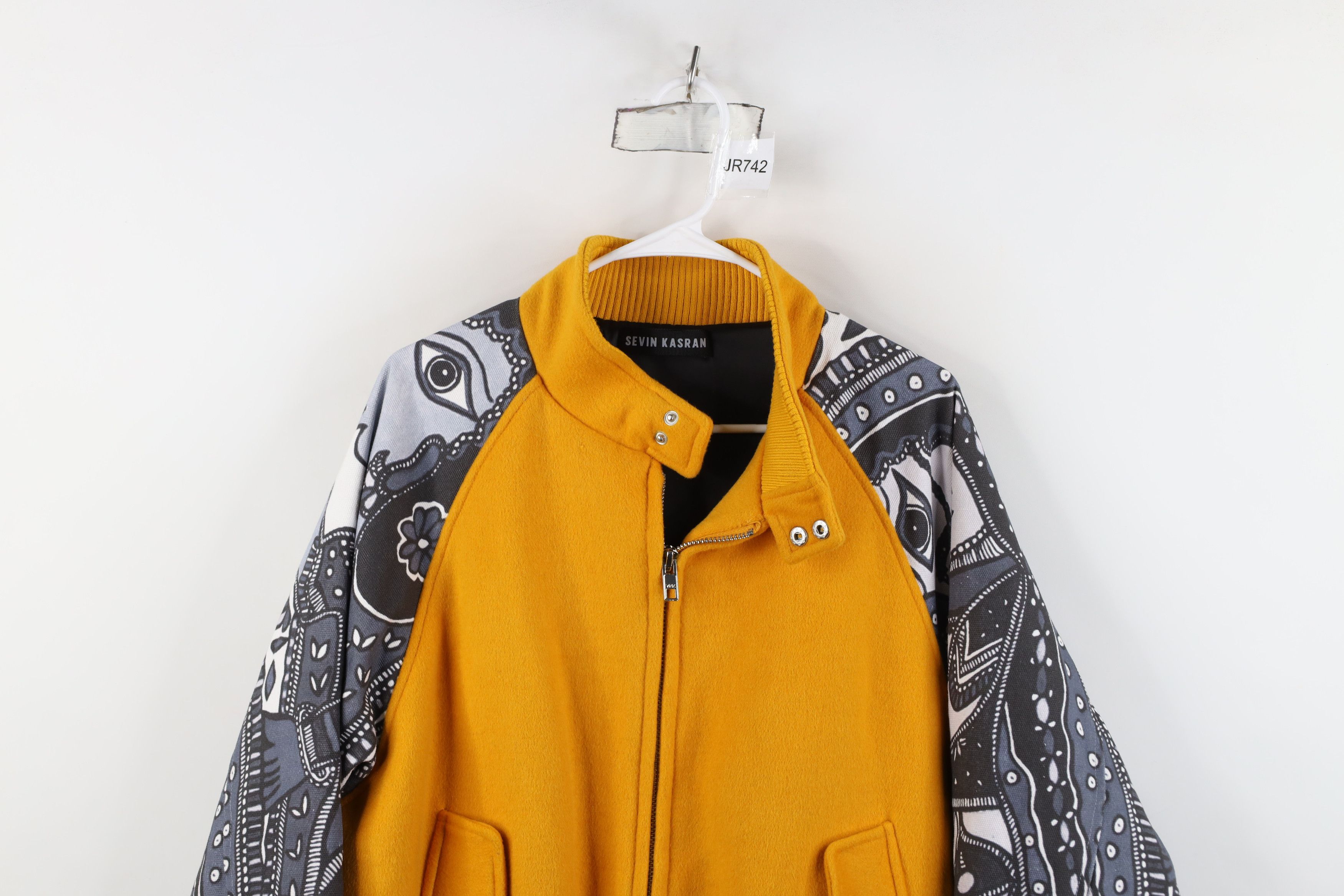 Vintage Sevin Kasran Streetwear Adult Flower Wool Bomber Jacket Size US XXL / EU 58 / 5 - 2 Thumbnail