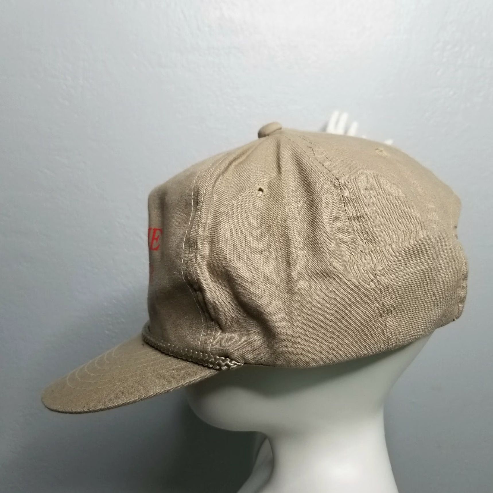 Vintage VINTAGE Daufuskie Yacht Club Strapback Baseball Dad Cap Hat Baseball Cap Hat Mens Beige Adjustable Logo Size ONE SIZE - 5 Thumbnail