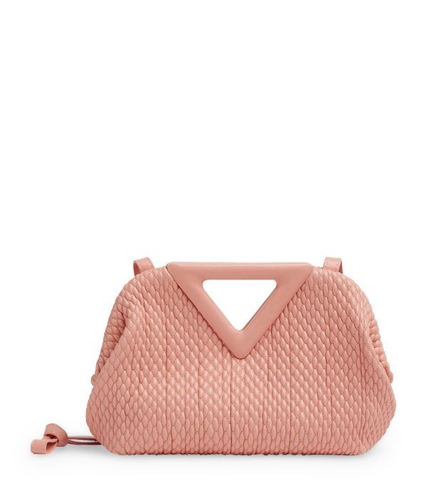 o1loc1c0824 Size: OS / Point Top-Handle Bag in Light Pink