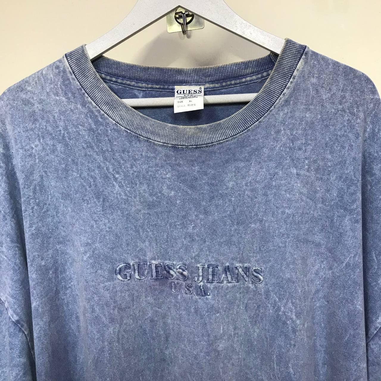 Guess VINTAGE 90S GUESS JEAN ACIDWASH BOX LOGO BAGGY LOOSE XL Size US XL / EU 56 / 4 - 4 Thumbnail