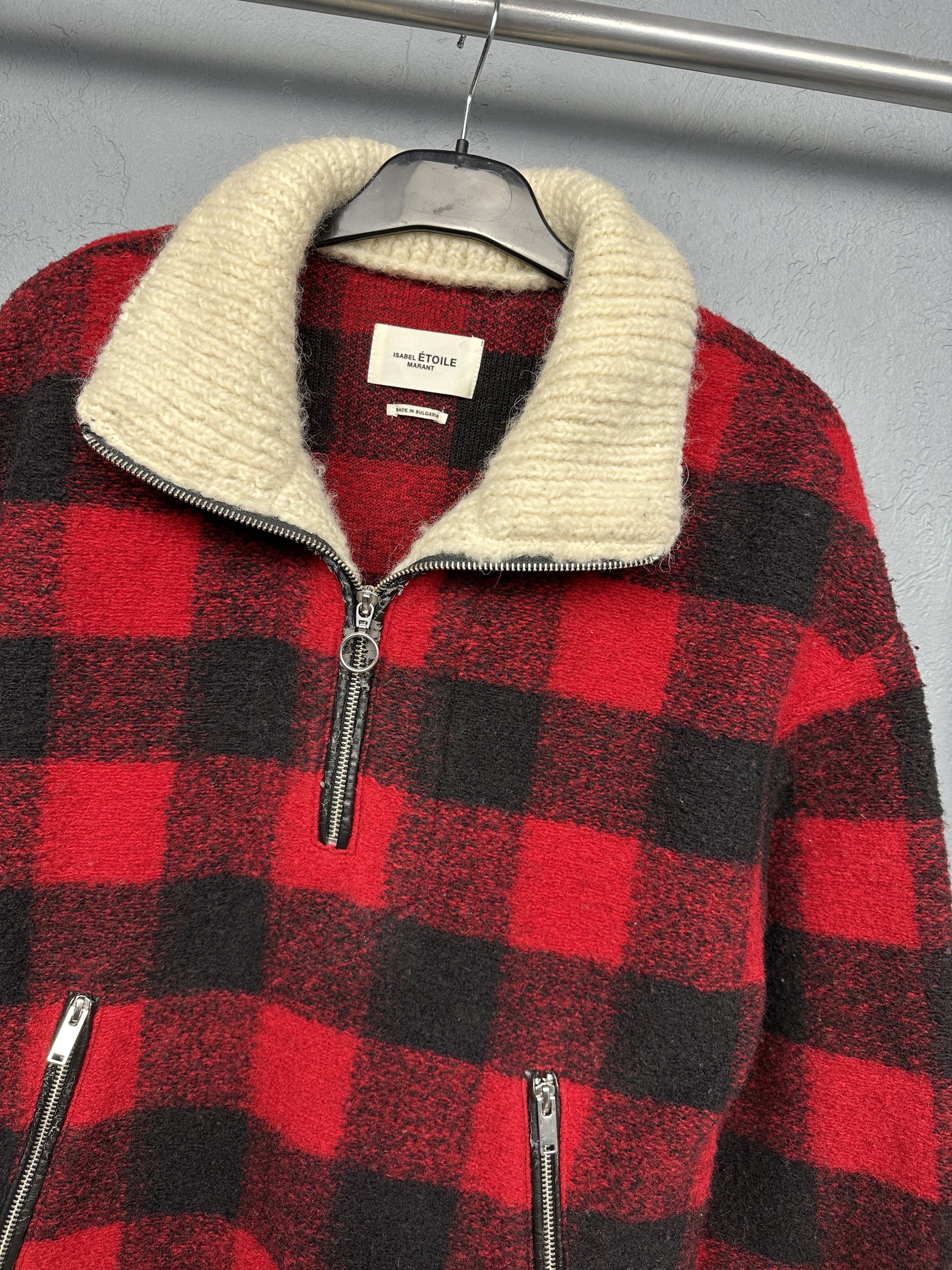 Isabel Marant Etoile Isabel Marant Etoile Buffalo Plaid Sherpa Wool Jacket Size S / US 4 / IT 40 - 2 Thumbnail