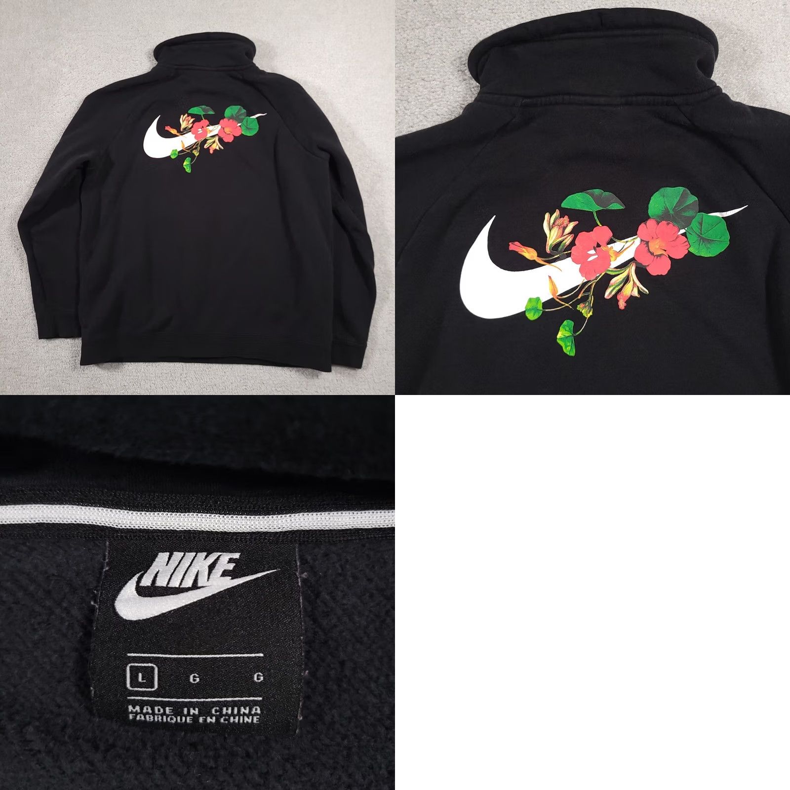 Nike Nike Hawaiian Floral Swoosh 1/2 Zip Sweatshirt Women's Large Tropical Gym Shirt Size L / US 10 / IT 46 - 9 Thumbnail