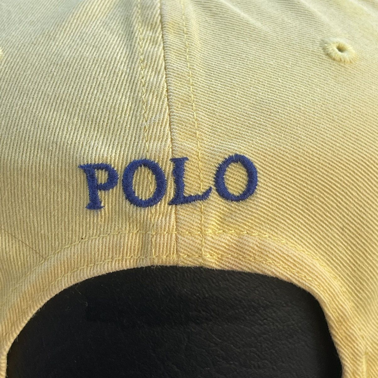 Polo Ralph Lauren Vintage 90s Polo by Ralph Lauren Cap - Cream/Yellow Size ONE SIZE - 5 Thumbnail