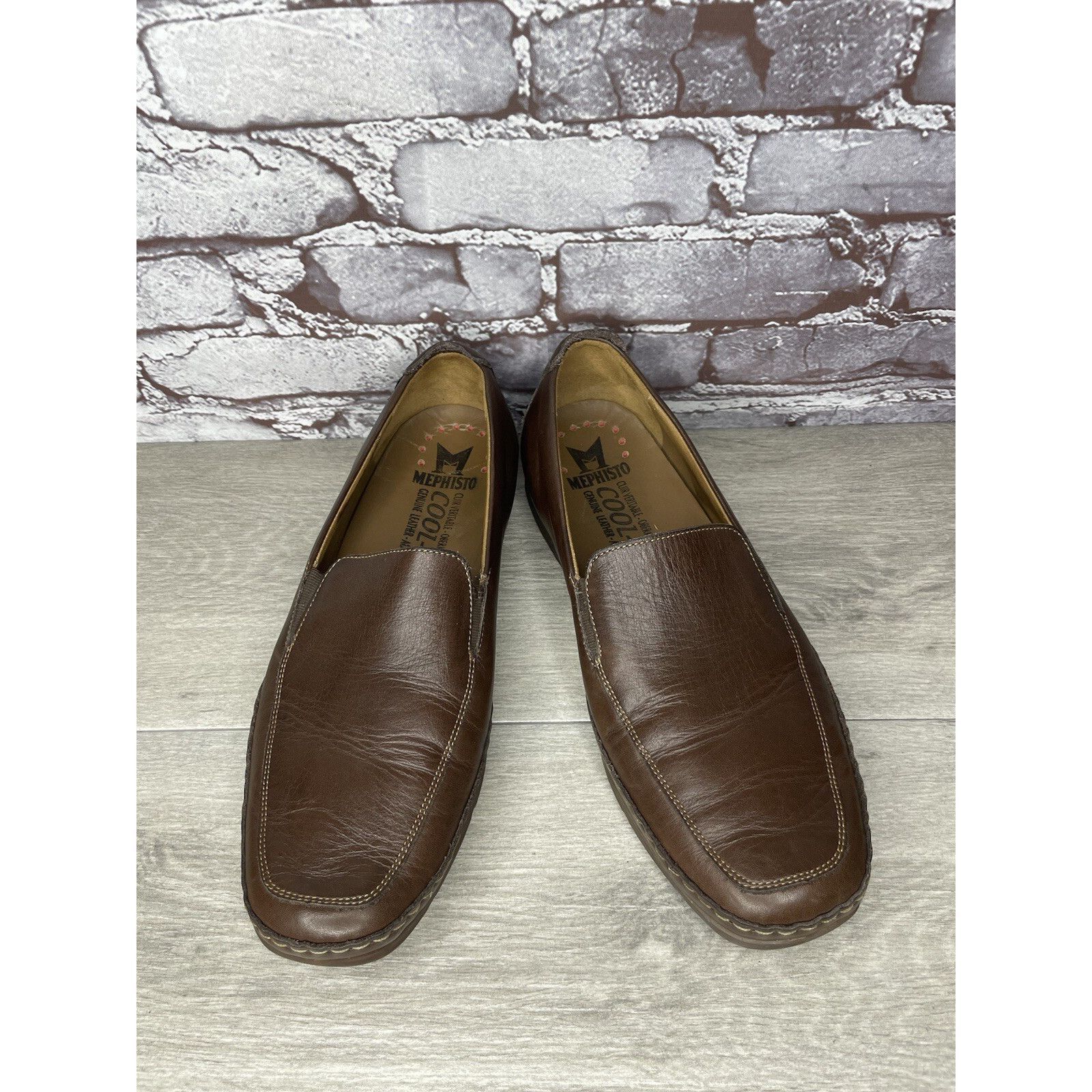 Mephisto Mephisto Loafers Men Sz 10.5 Brown Leather Slip On Moc Cool Size US 10.5 / EU 43-44 - 4 Thumbnail