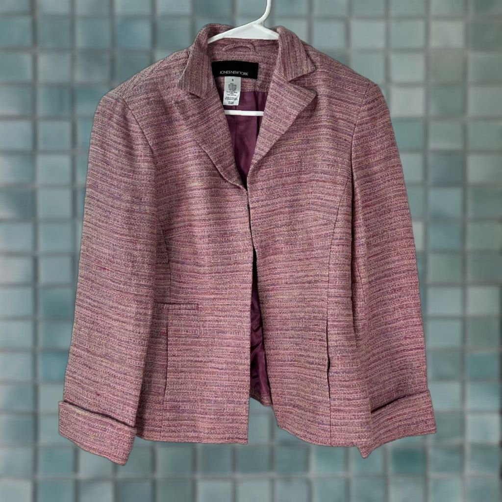Jones New York Jones New York Pink Blazer Jacket Women Size 8 Notch Lapel Suit Coat Formal Summer Size M / US 6-8 / IT 42-44 - 1 Thumbnail