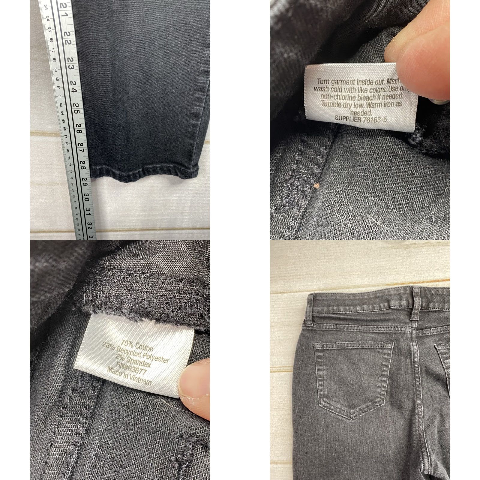 Vintage St. John's Bay Jeans Womens 10 Straight Black Mid Rise Stretch Denim Size 32" / US 10 / IT 46 - 8 Thumbnail