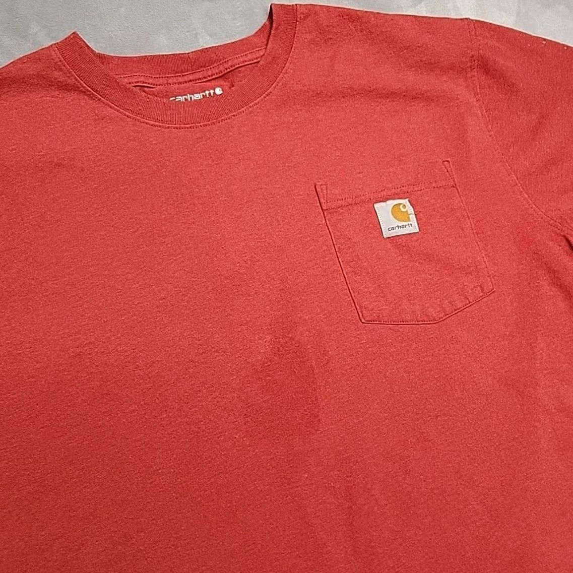 Carhartt Carhartt Shirt Men L Red Loose Fit Short Sleeve Crewneck Pocket TEE K87 Work Size US L / EU 52-54 / 3 - 3 Thumbnail