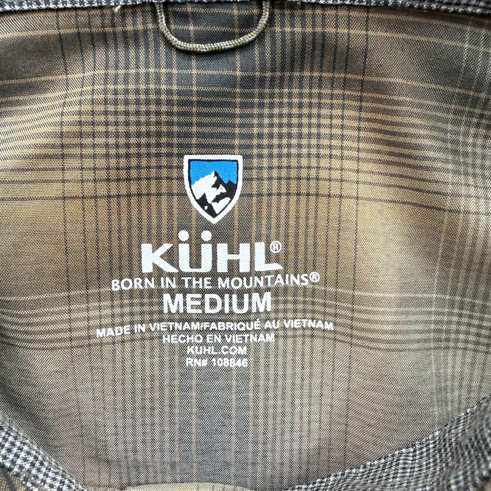 Vintage KUHL Shirt Mens Medium Brown Plaid Short Sleeve Snap Front Outdoor Hiking Casual Travel Size US M / EU 48-50 / 2 - 7 Thumbnail
