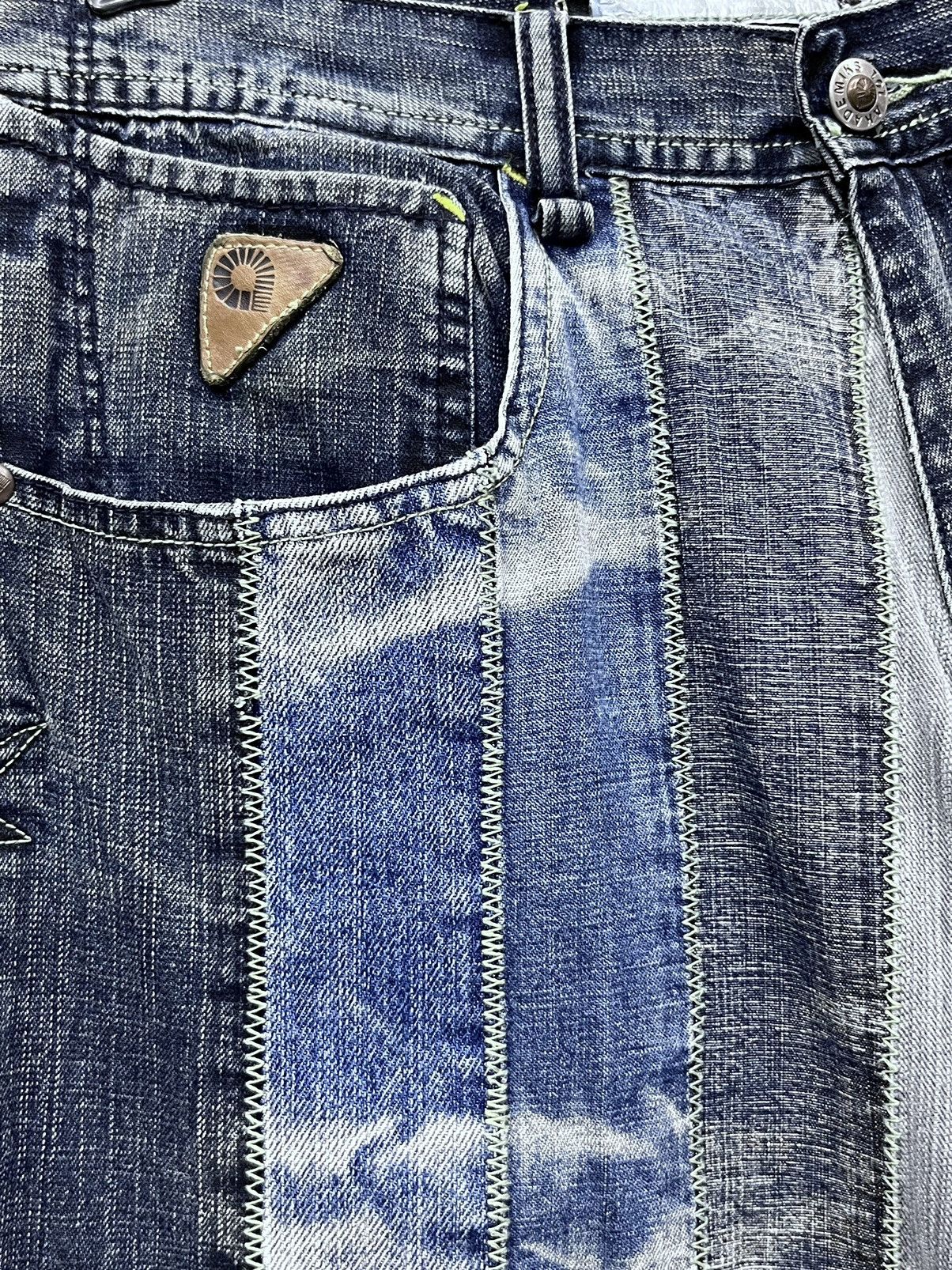 Akademiks AKADEMIKS Hybrid Vertical Spliced Atmosphere Acid WashJeans Size US 30 / EU 46 - 8 Thumbnail