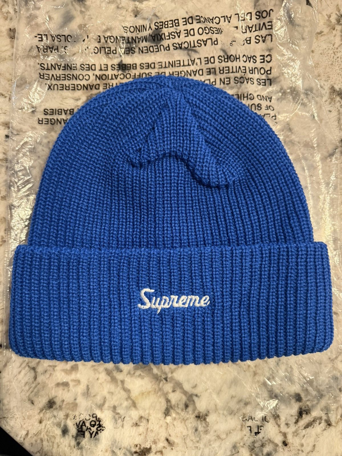 Supreme Supreme Loose Gauge Beanie 'Blue' (FW25) Size ONE SIZE - 1 Thumbnail