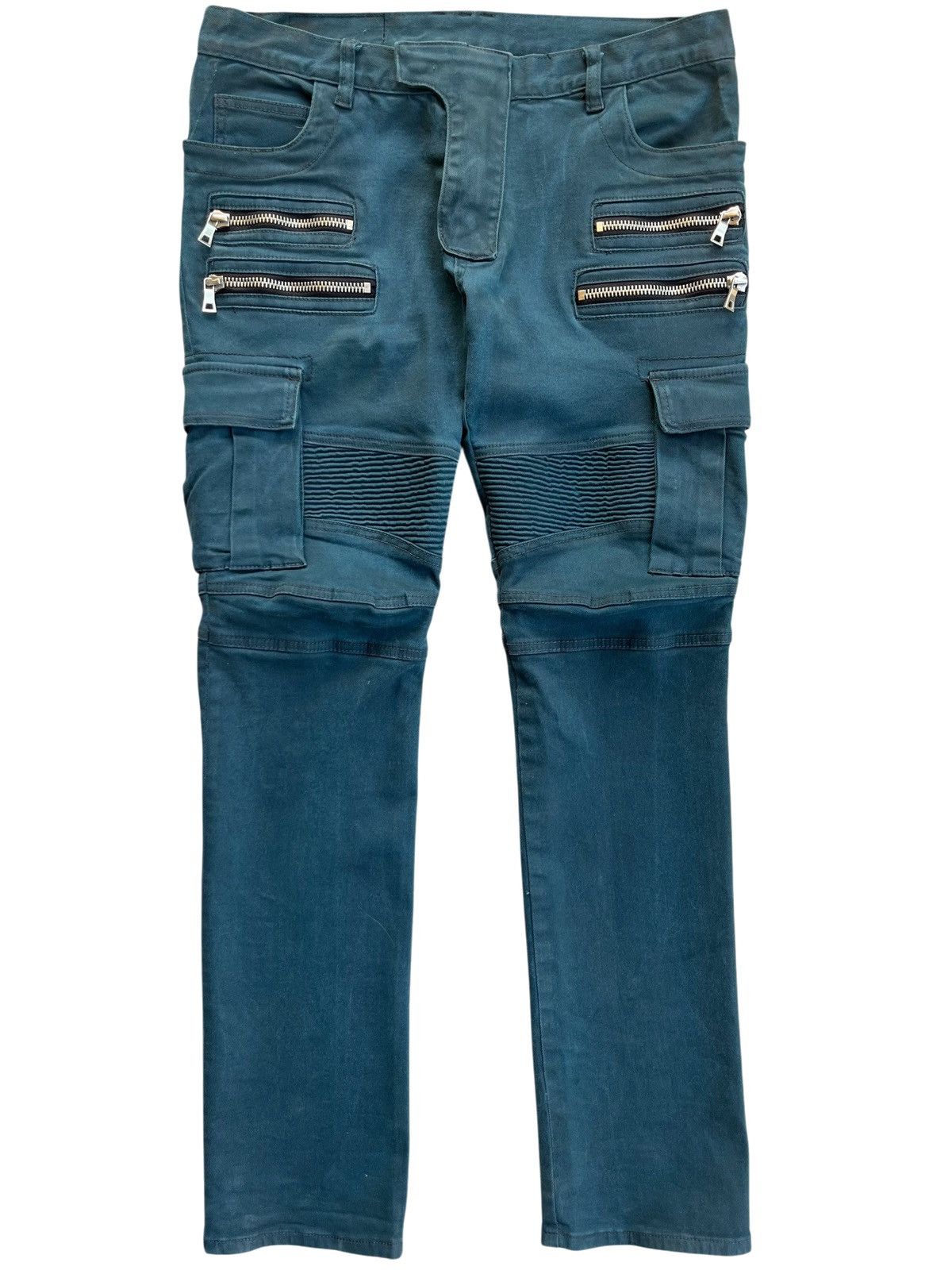 Balmain Moto Biker Cargo Jeans Size US 35 - 1 Thumbnail